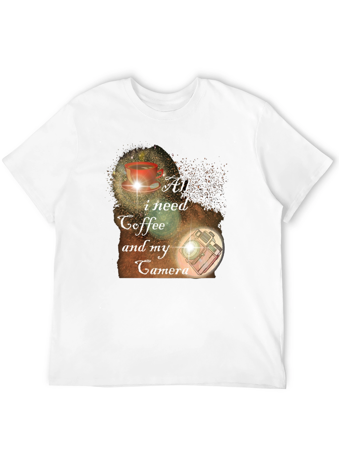 Coffee & Camera Graphic Tee - Black