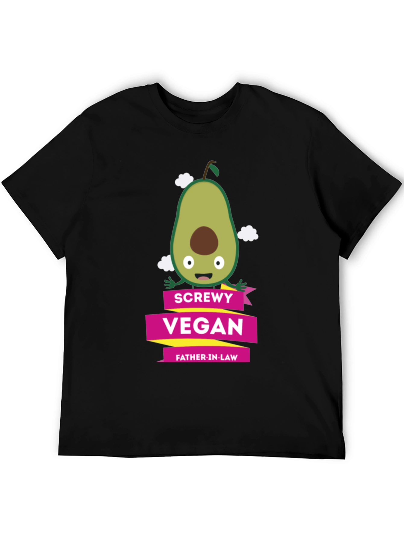 Screwly Vegan Father-in-Law T-Shirt Funny Avocado Graphic Tee