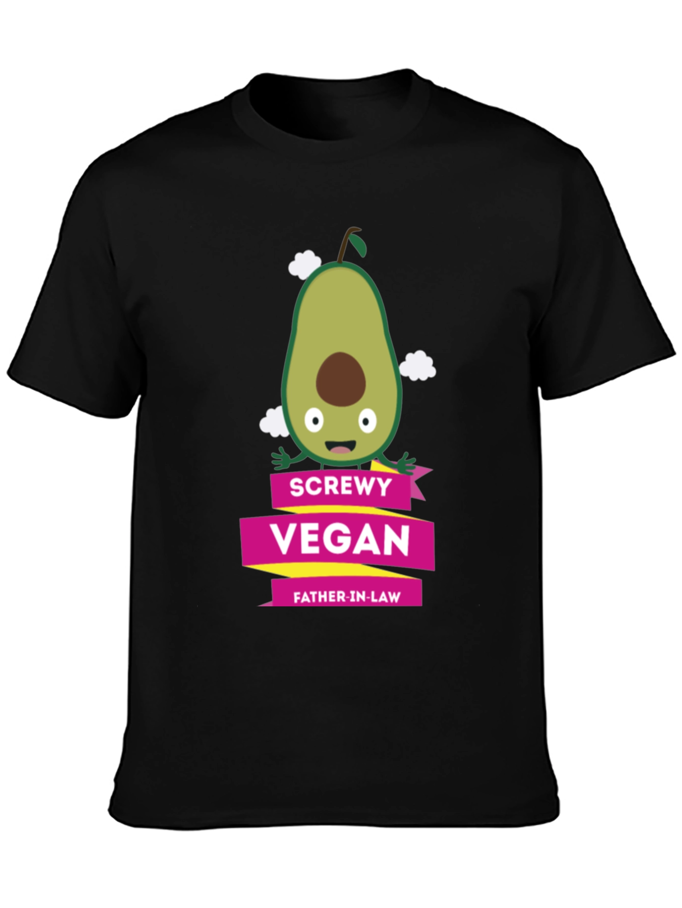 Screwly Vegan Father-in-Law T-Shirt Funny Avocado Graphic Tee