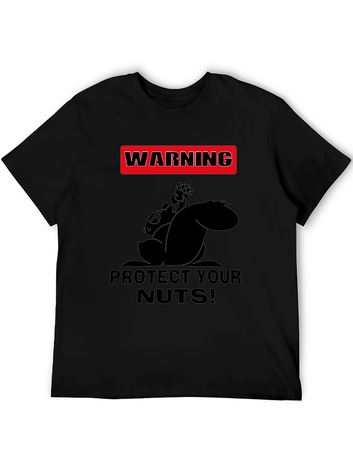 Warning Protect Your Nuts! Humor Graphic Tee