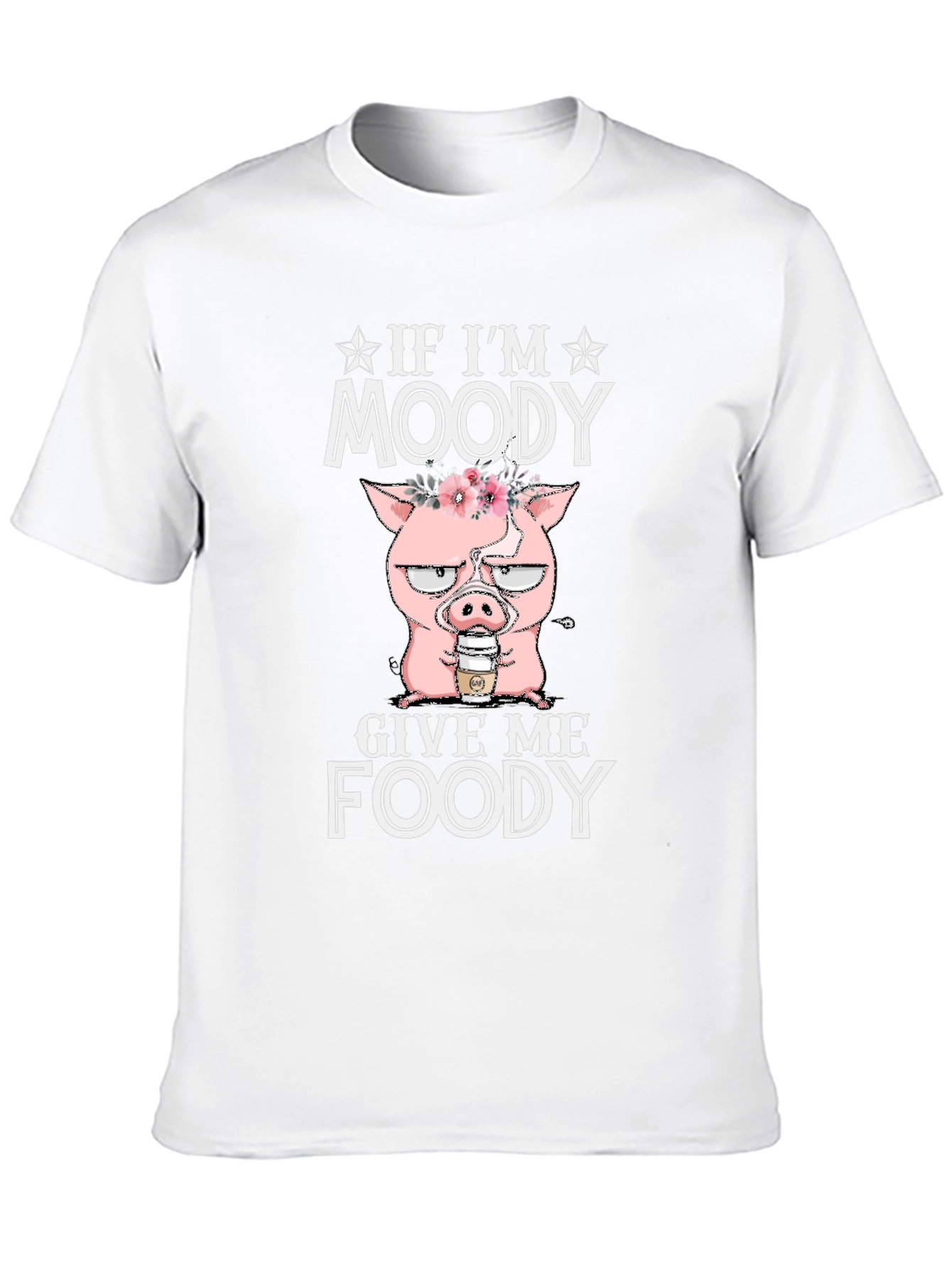 Moody Pig Foody Graphic T-Shirt