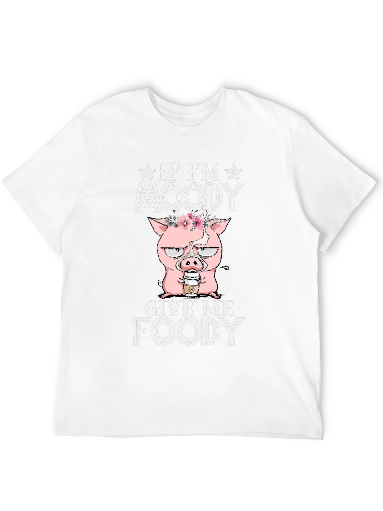 Moody Pig Foody Graphic T-Shirt