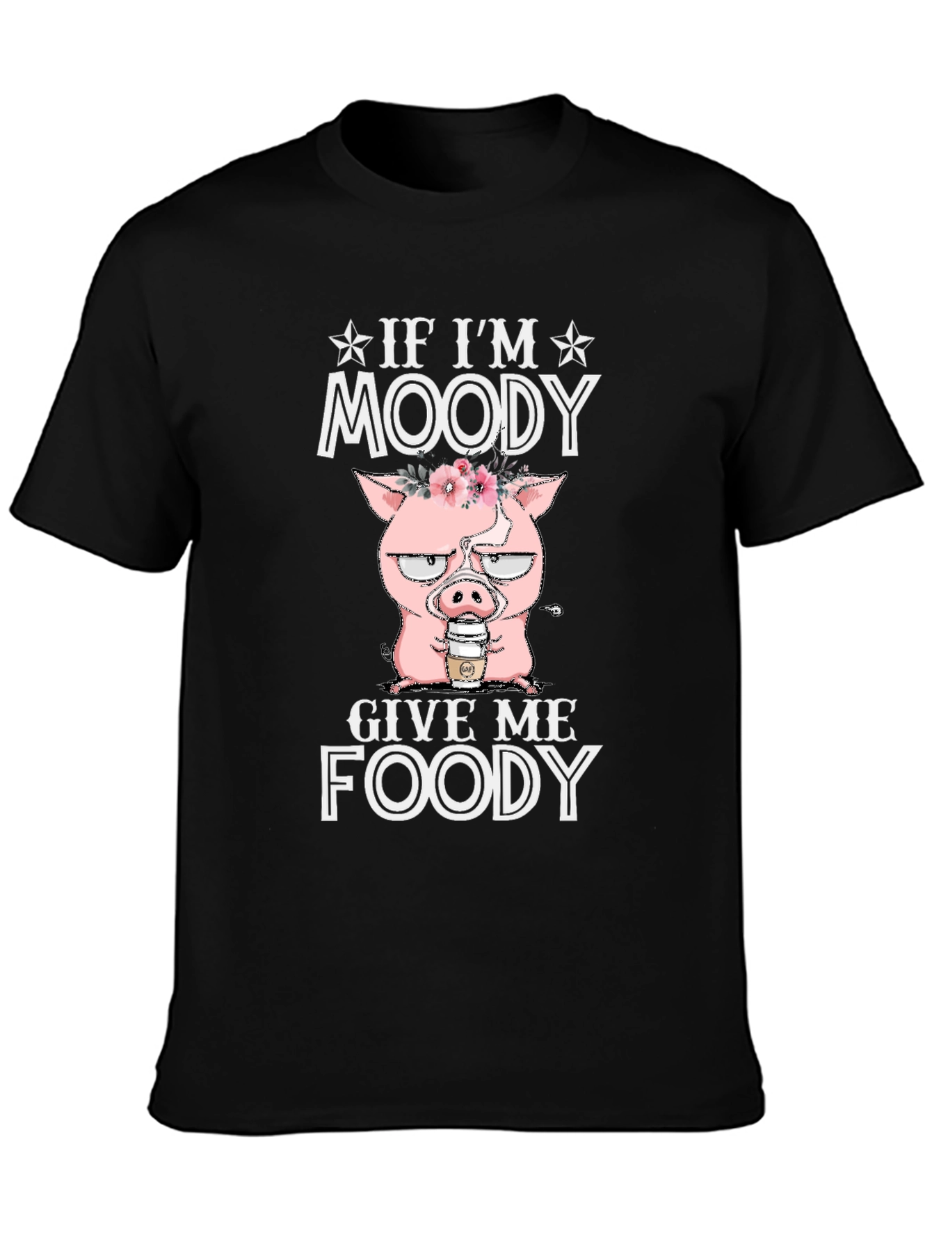 Moody Pig Foody Graphic T-Shirt