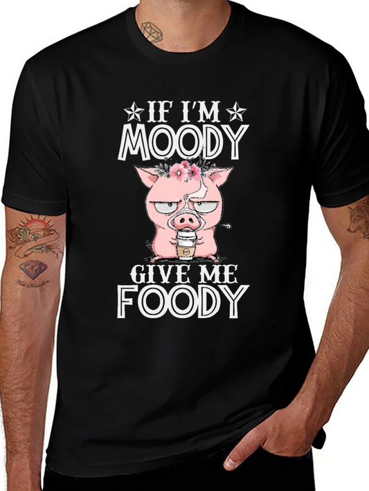Moody Pig Foody Graphic T-Shirt
