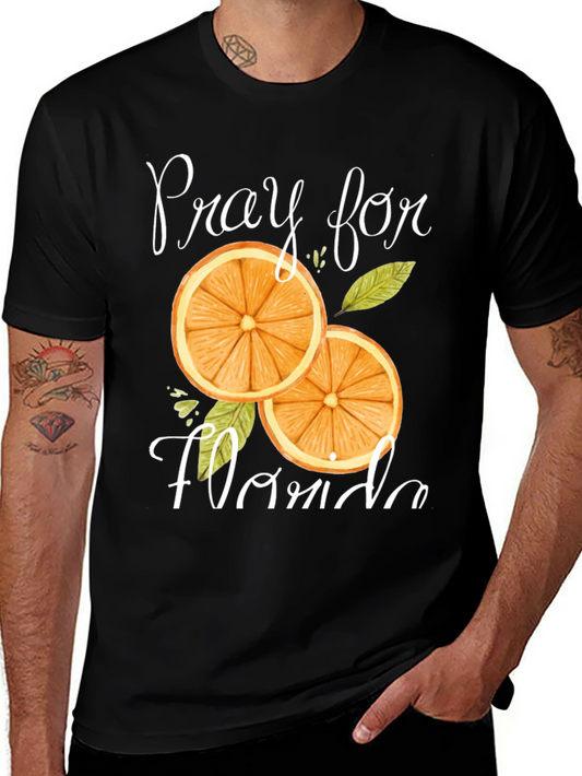 Pray for Florida T-Shirt - Orange Graphic Tee