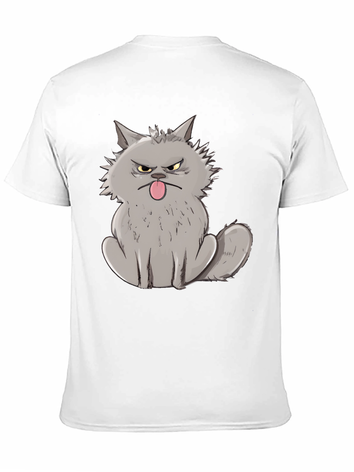 Grumpy Cat Graphic Tee - Black Cotton T-Shirt
