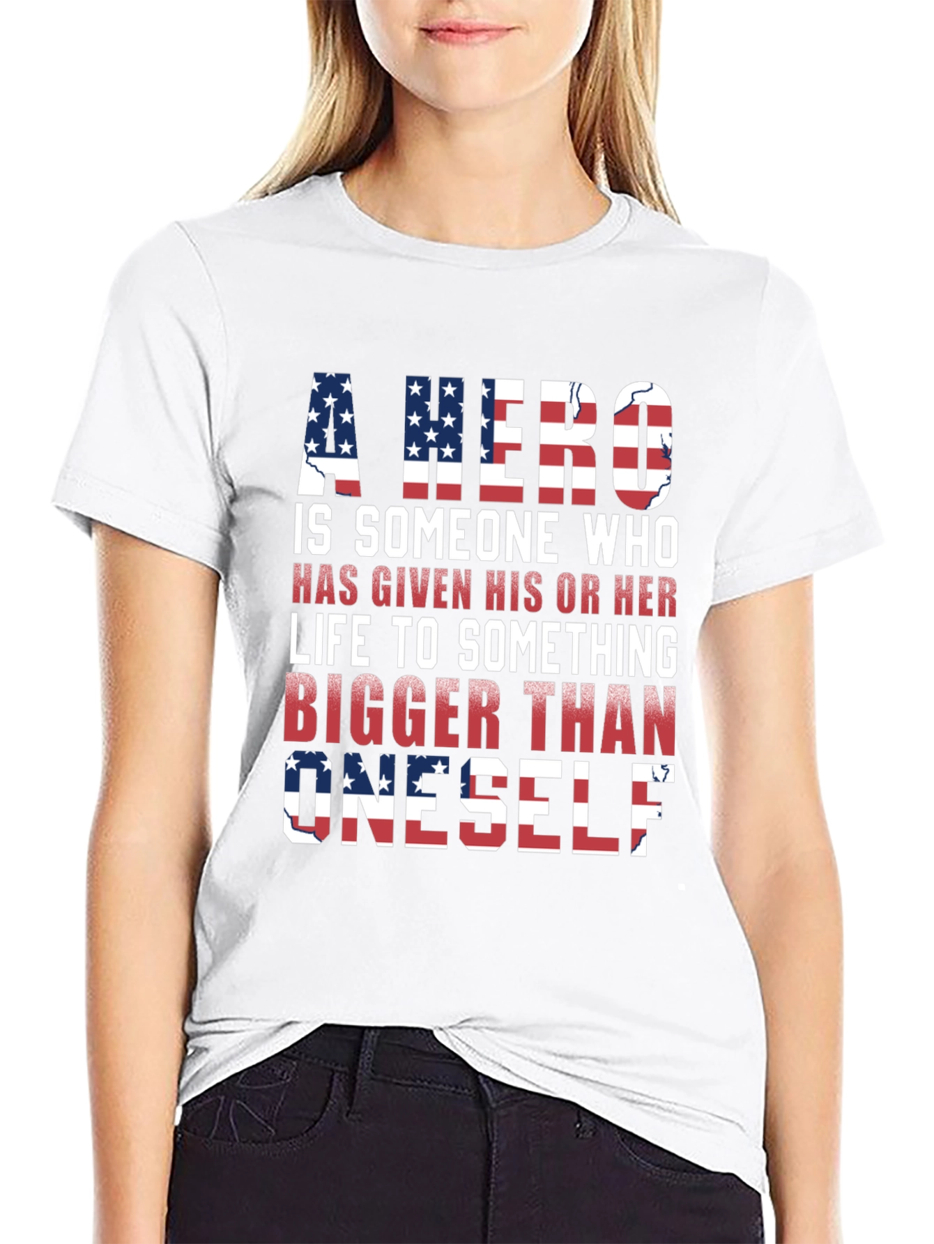 Patriotic Hero T-Shirt: American Flag Design
