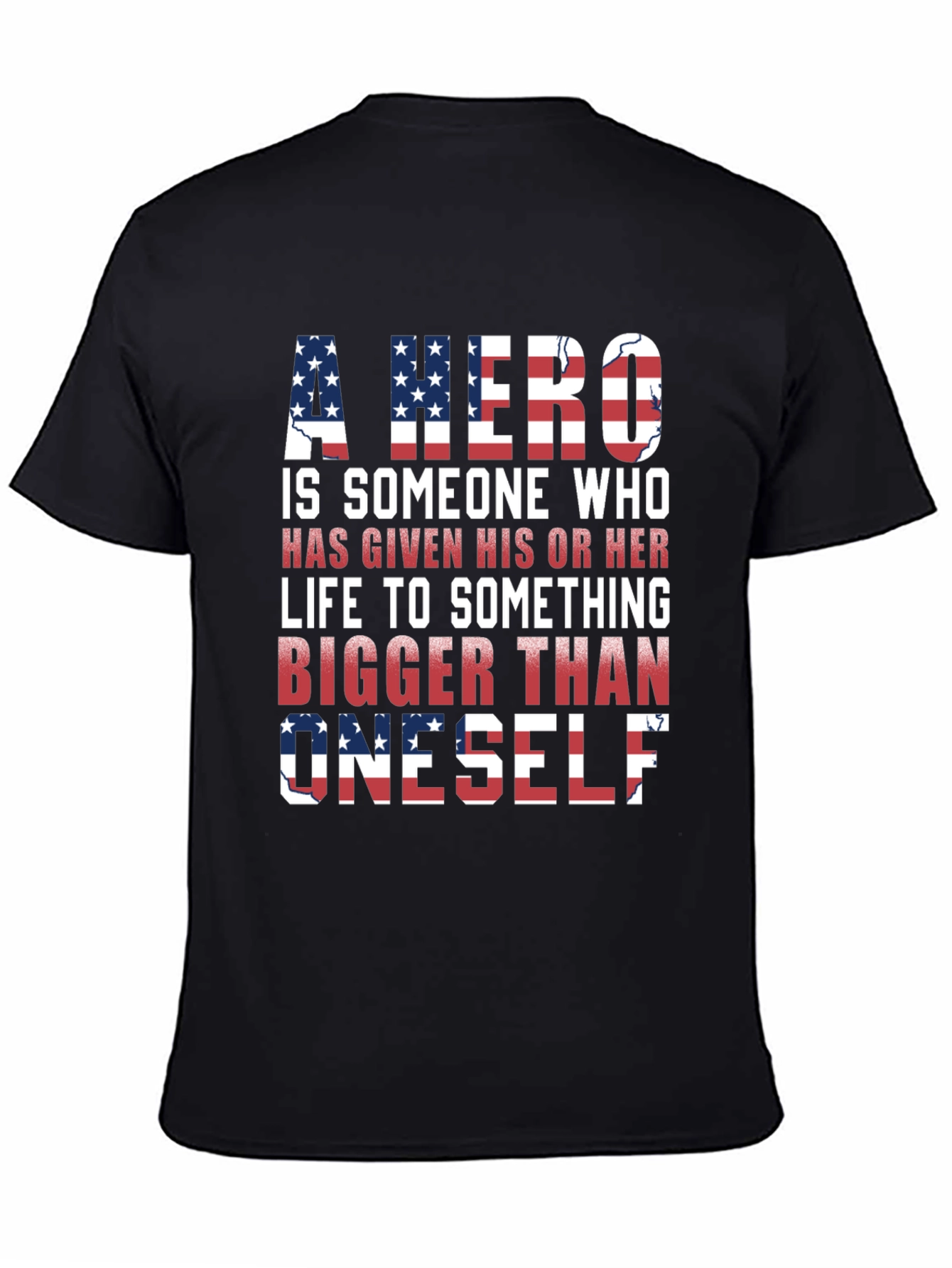 Patriotic Hero T-Shirt: American Flag Design