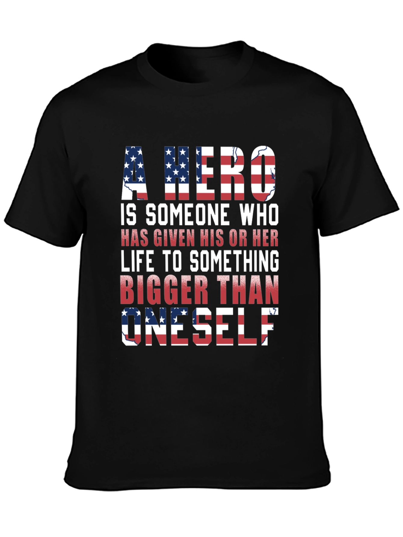 Patriotic Hero T-Shirt: American Flag Design