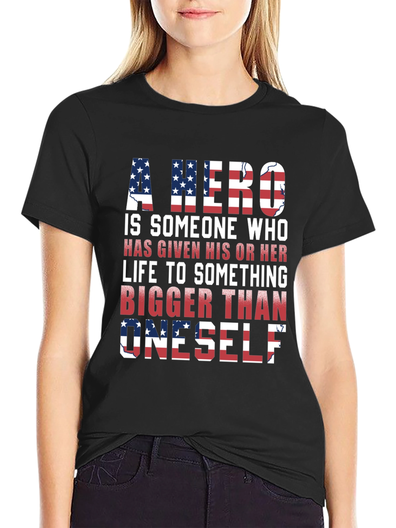Patriotic Hero T-Shirt: American Flag Design