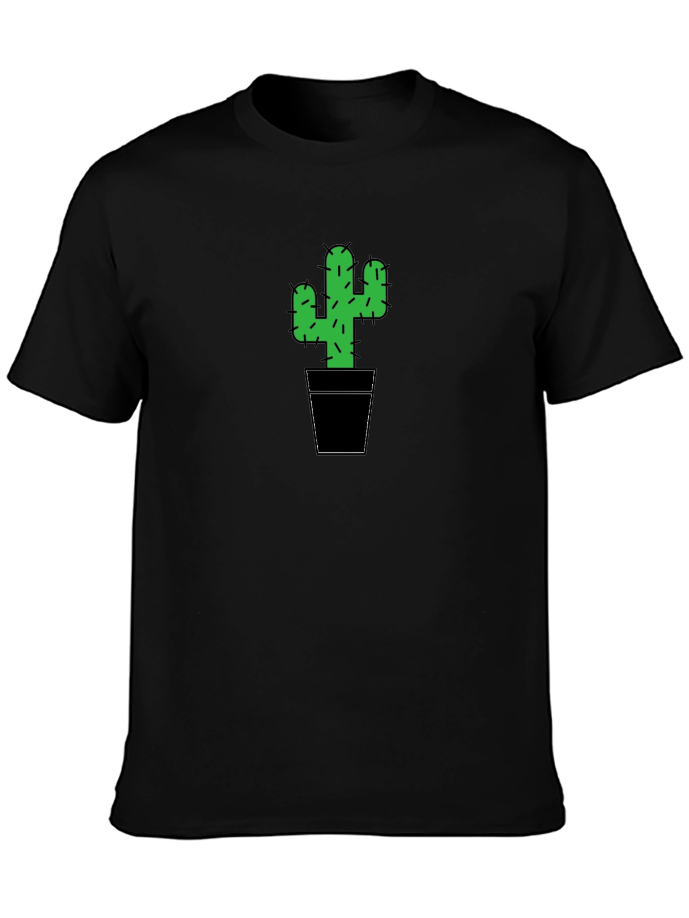 Cactus Graphic Tee - Cool & Trendy Black T-Shirt