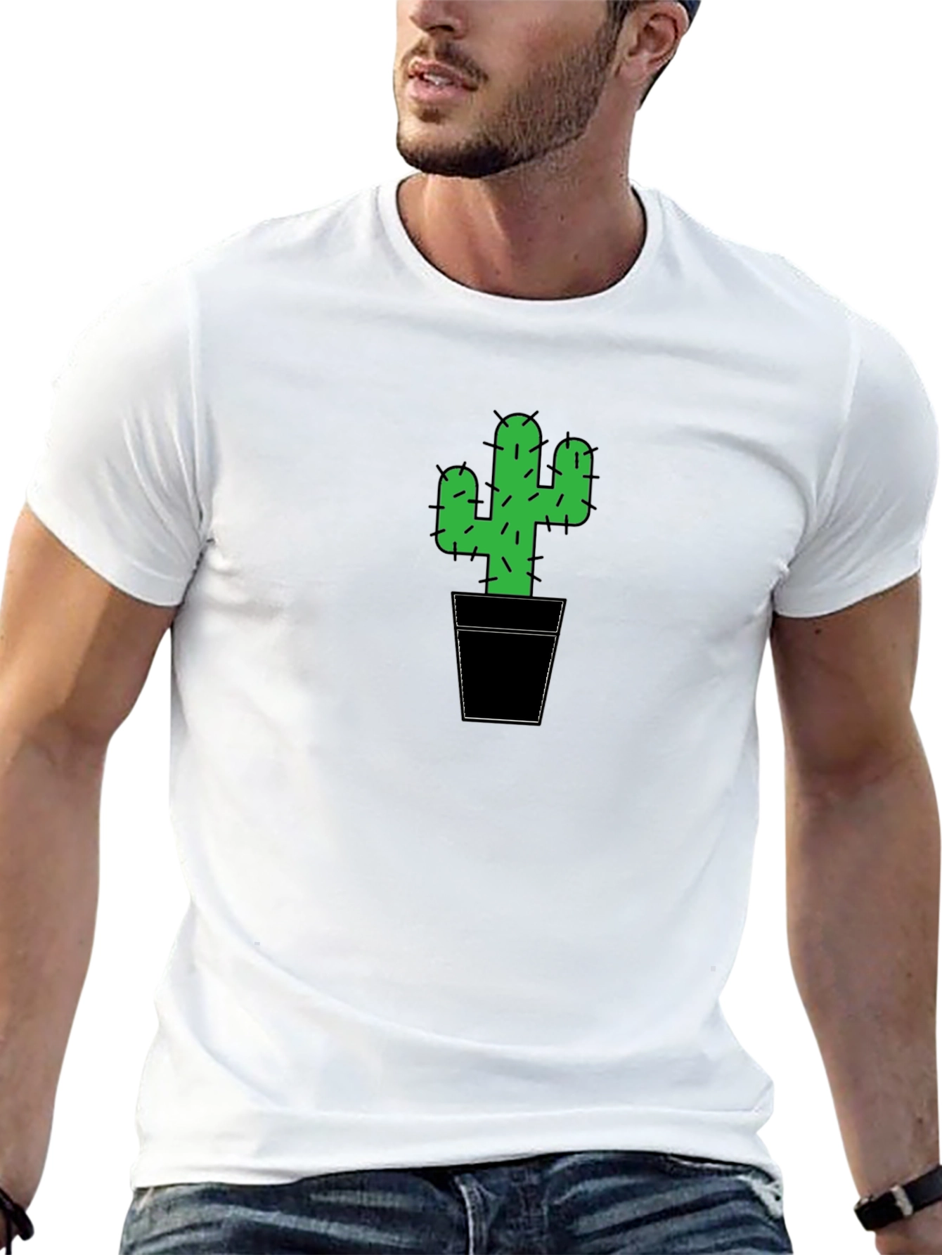Cactus Graphic Tee - Cool & Trendy Black T-Shirt
