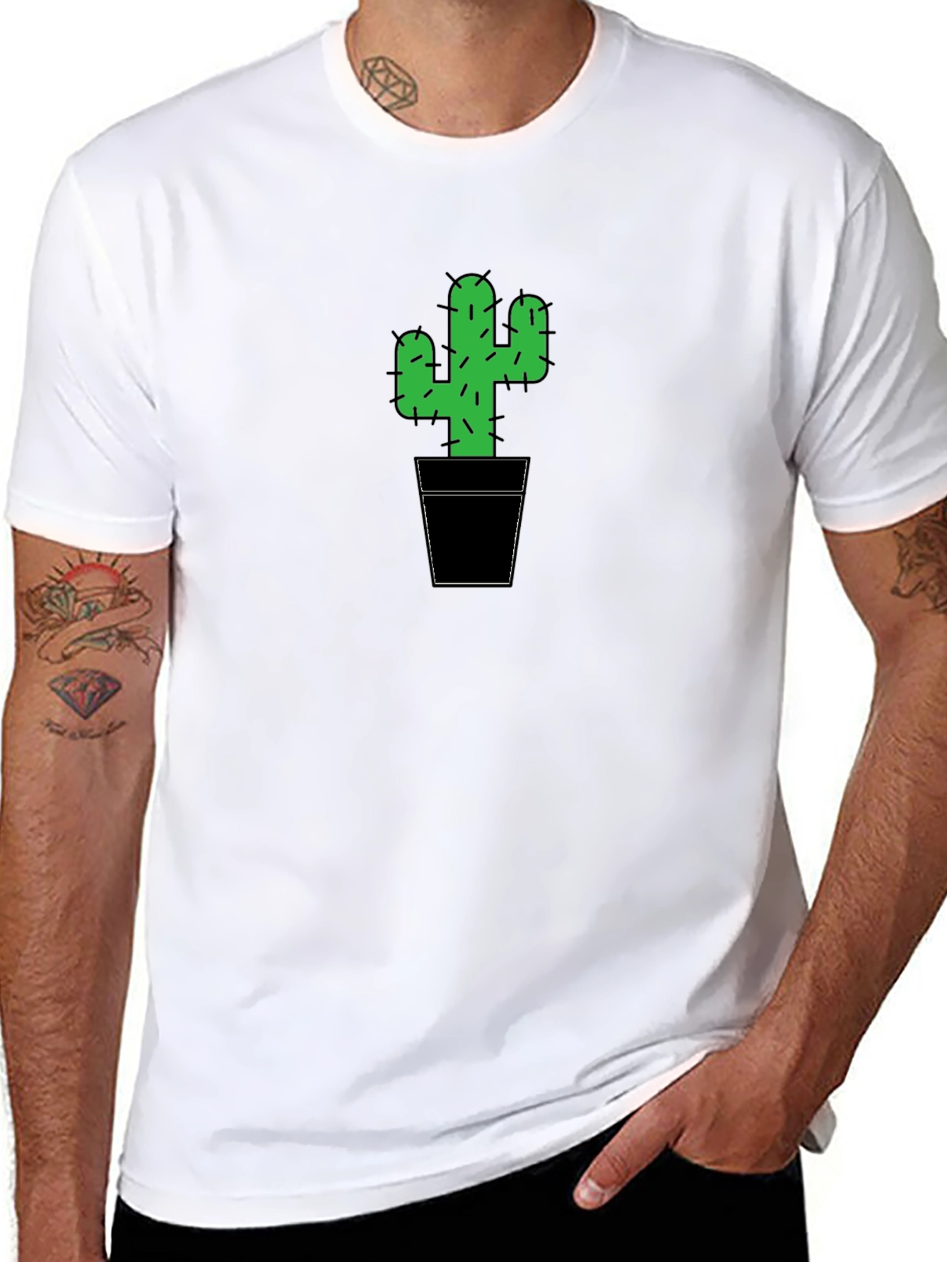 Cactus Graphic Tee - Cool & Trendy Black T-Shirt