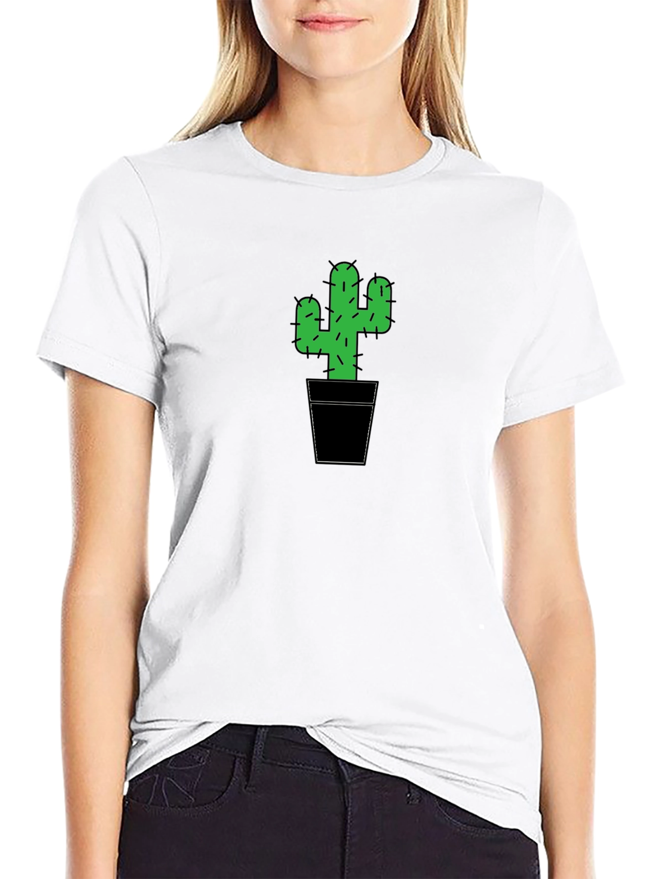 Cactus Graphic Tee - Cool & Trendy Black T-Shirt