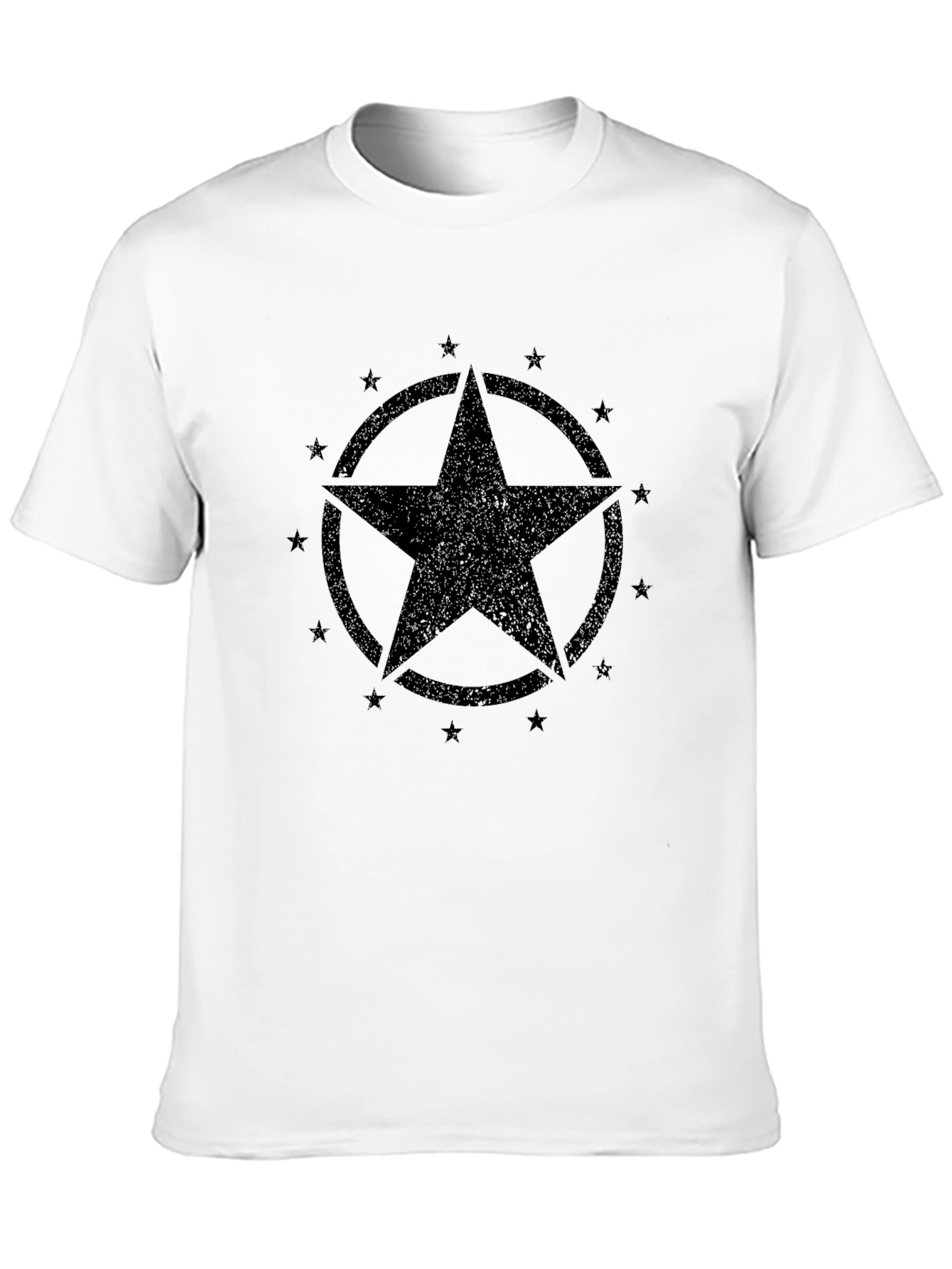 Black Star Graphic Tee - Military Style