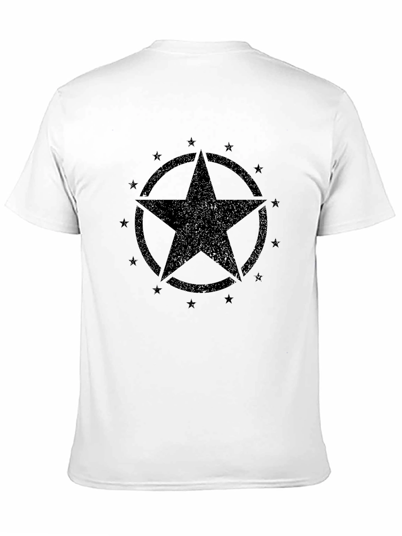 Black Star Graphic Tee - Military Style