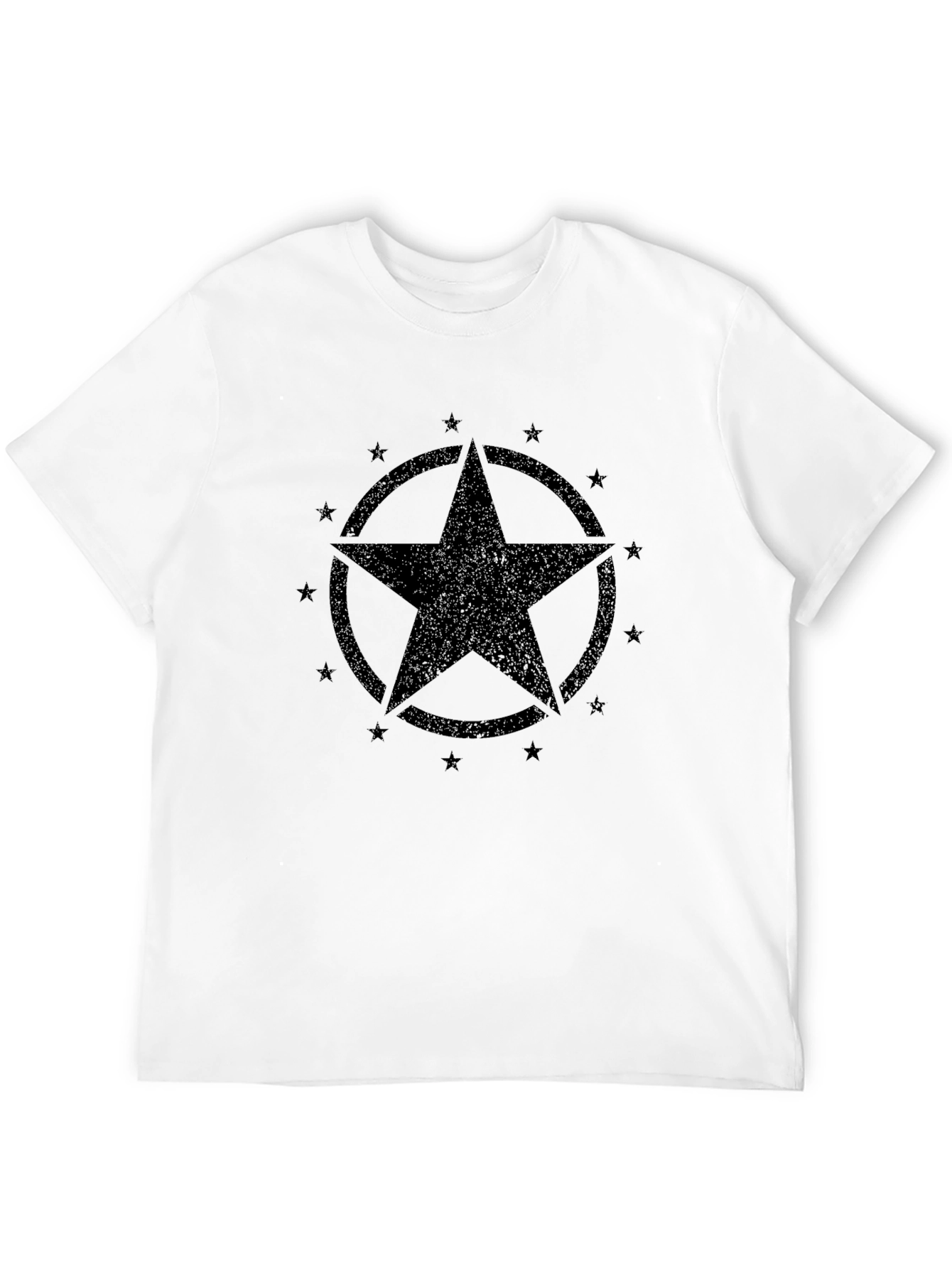 Black Star Graphic Tee - Military Style