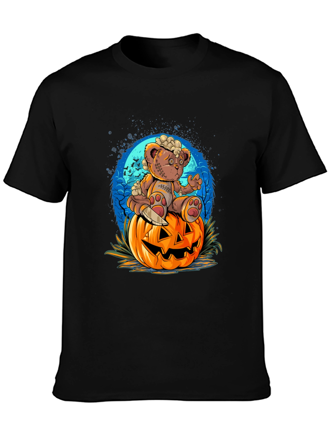 Halloween Teddy Bear Pumpkin T-Shirt