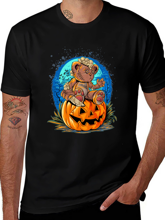 Halloween Teddy Bear Pumpkin T-Shirt
