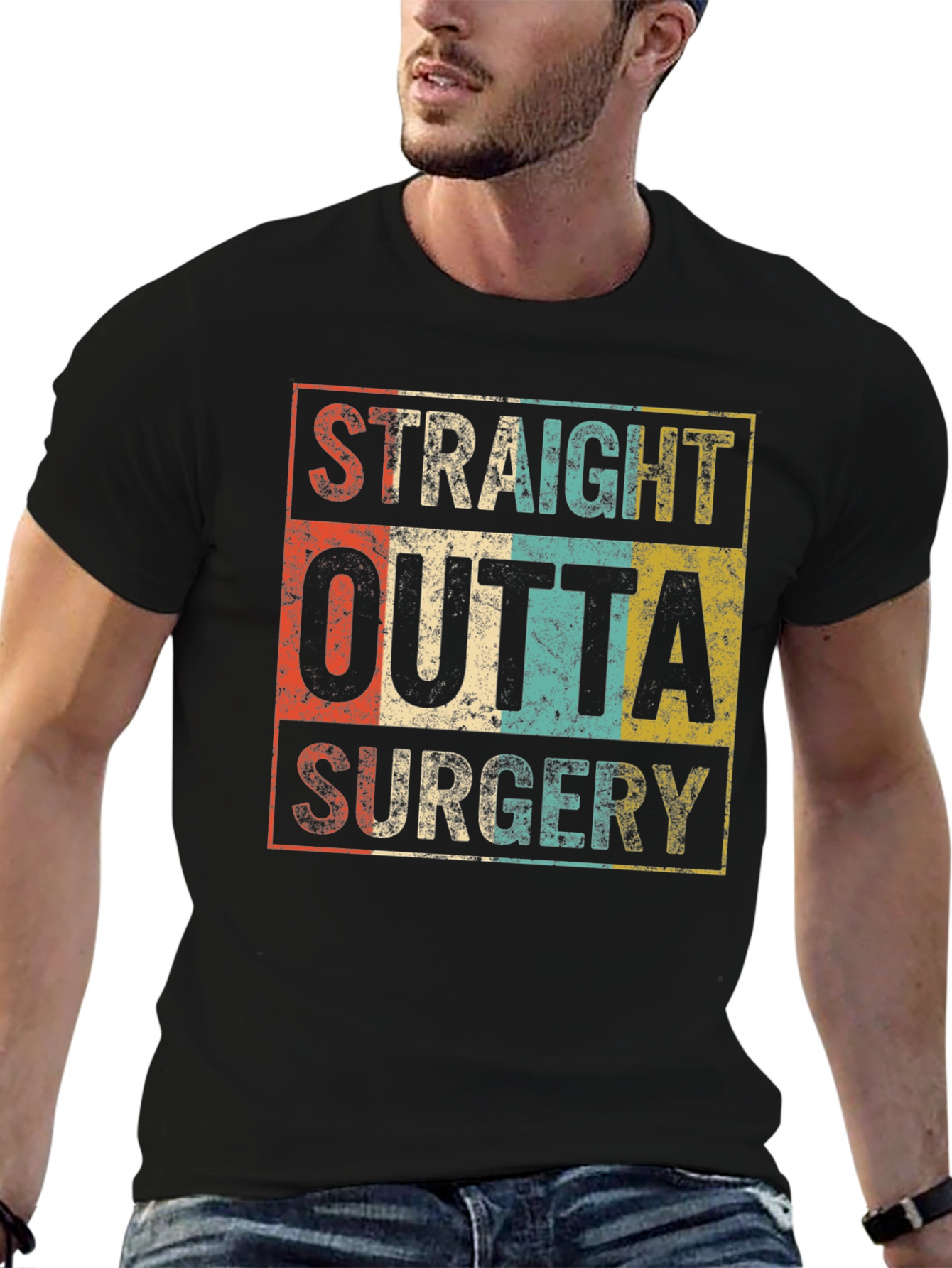 Straight Outta Surgery Funny Recovery Tee