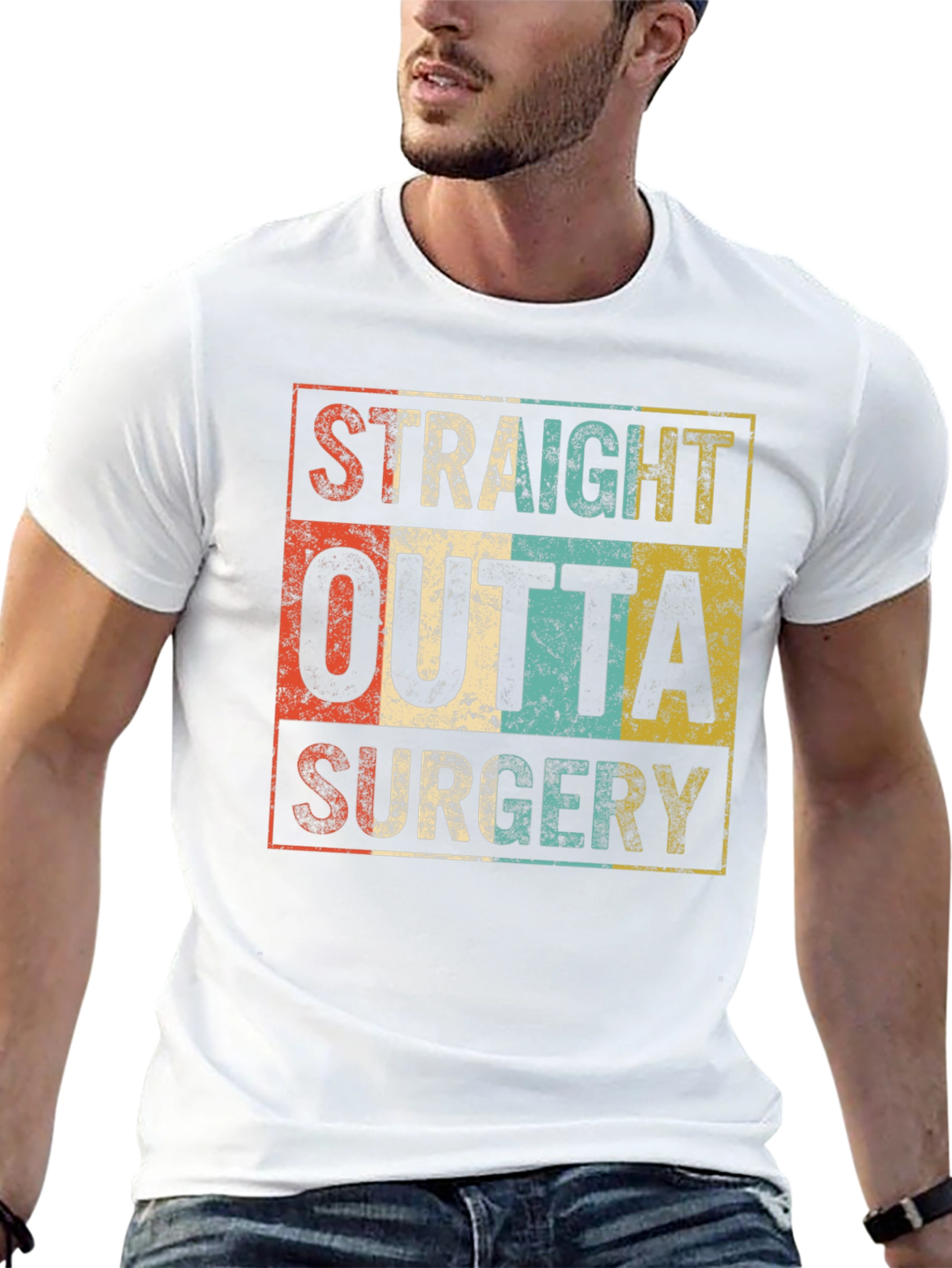 Straight Outta Surgery Funny Recovery Tee