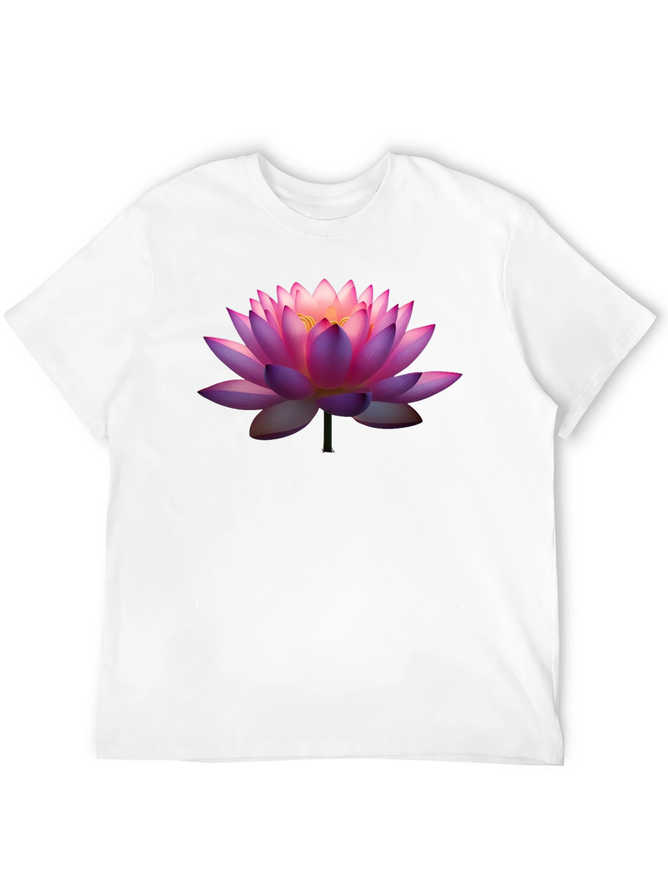 Lotus Flower Graphic T-Shirt - Black