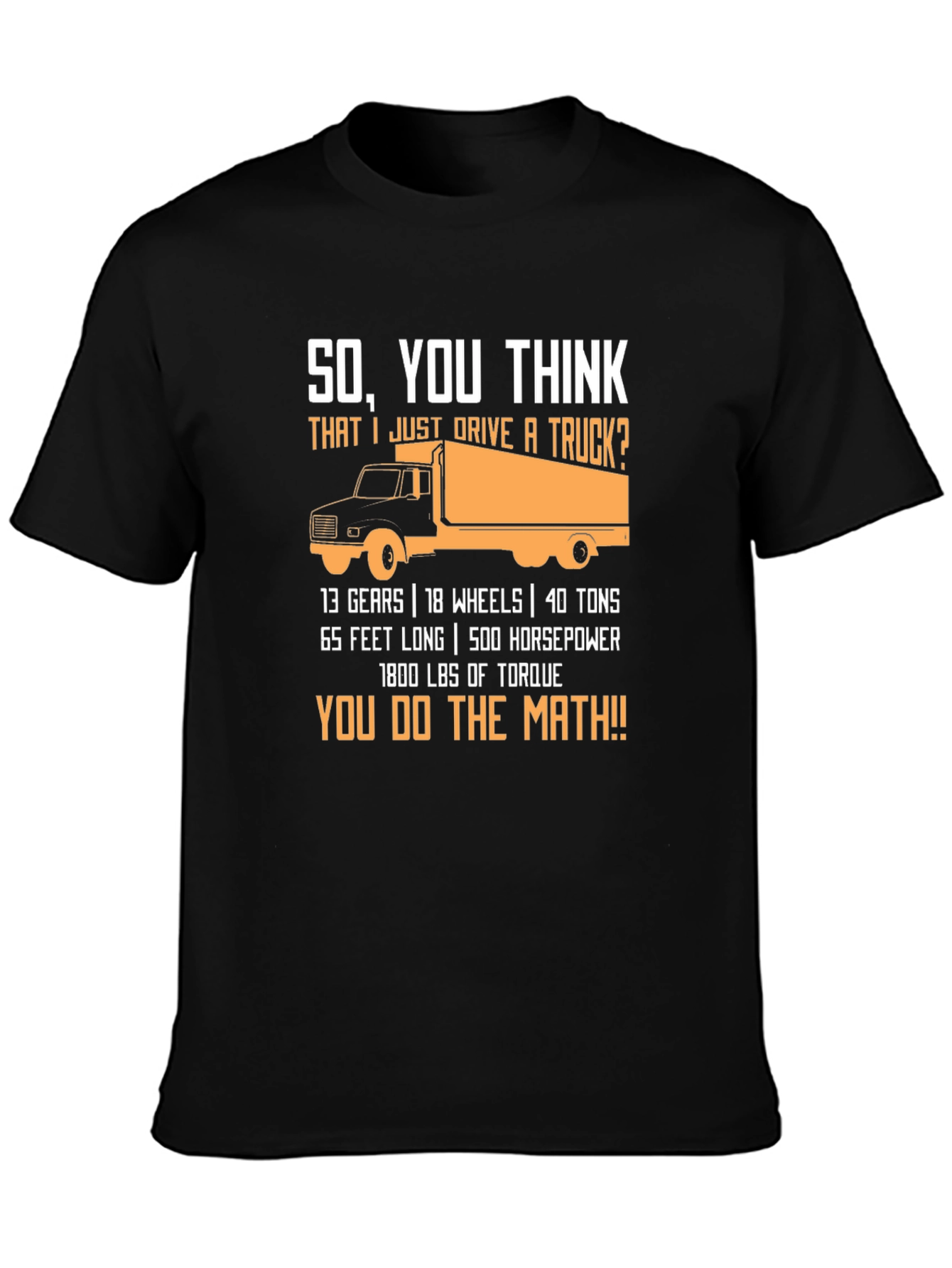 Trucker Math Black T-Shirt