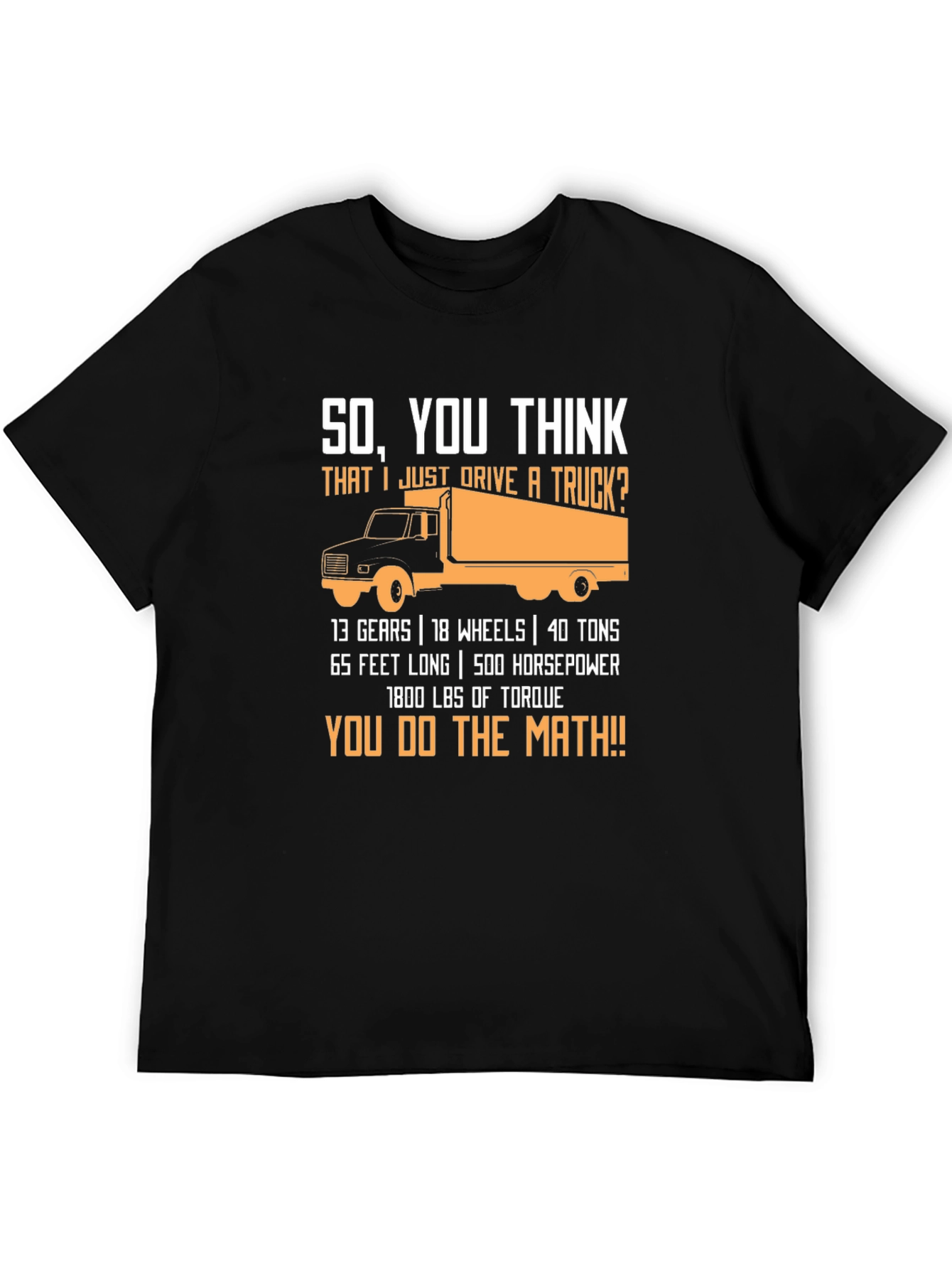 Trucker Math Black T-Shirt