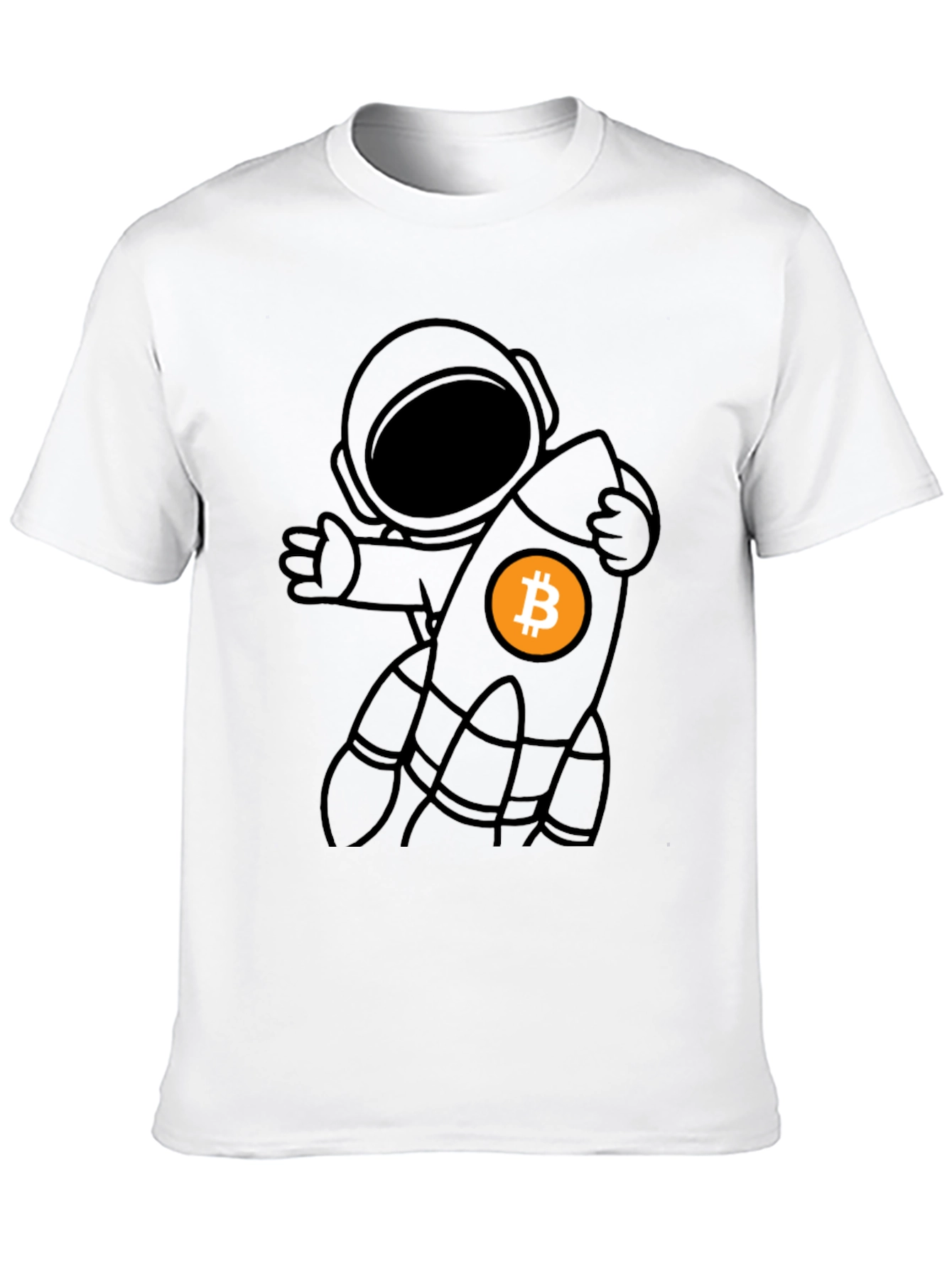 Bitcoin Astronaut T-Shirt - Crypto Rocket Tee