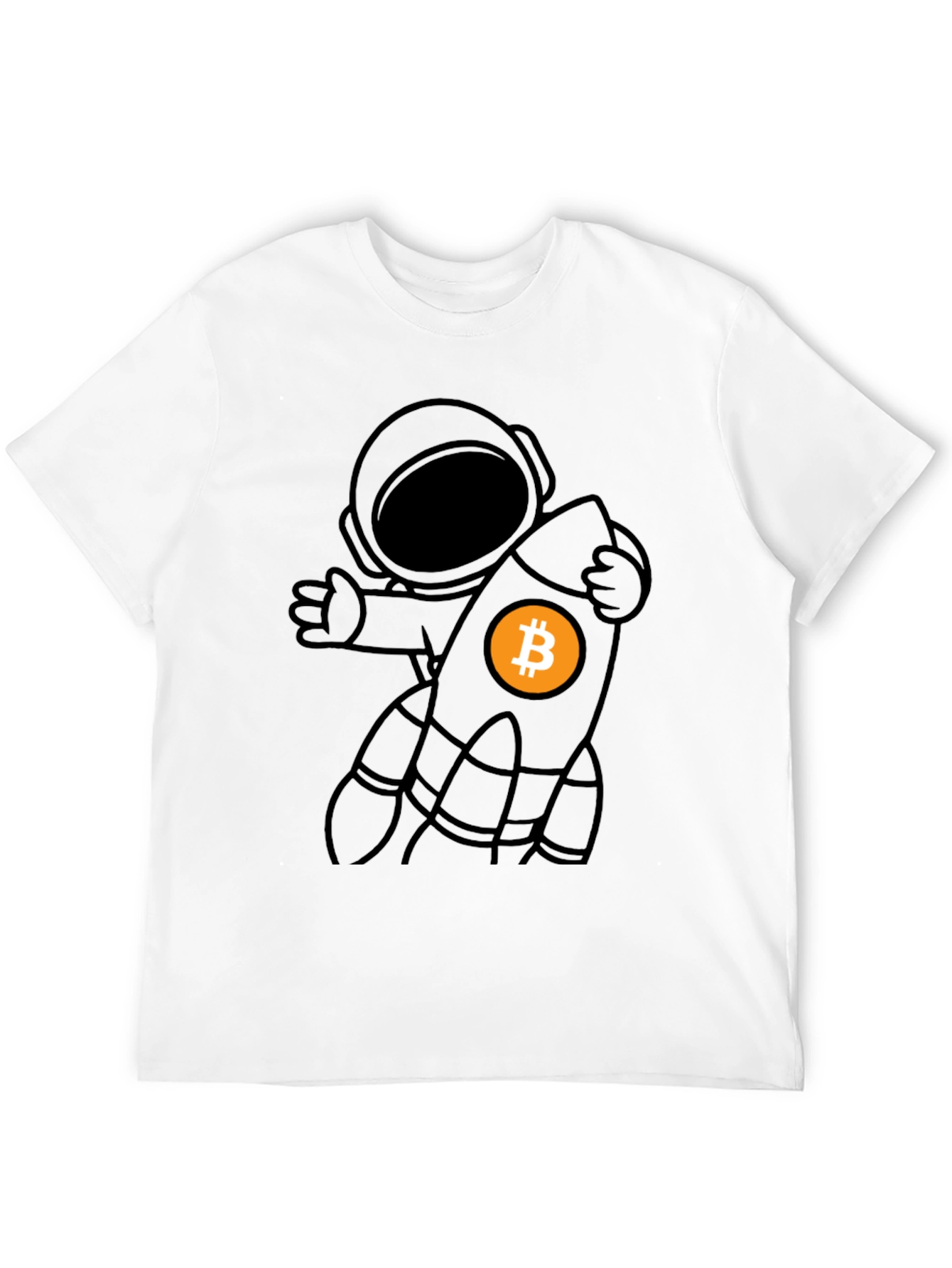Bitcoin Astronaut T-Shirt - Crypto Rocket Tee