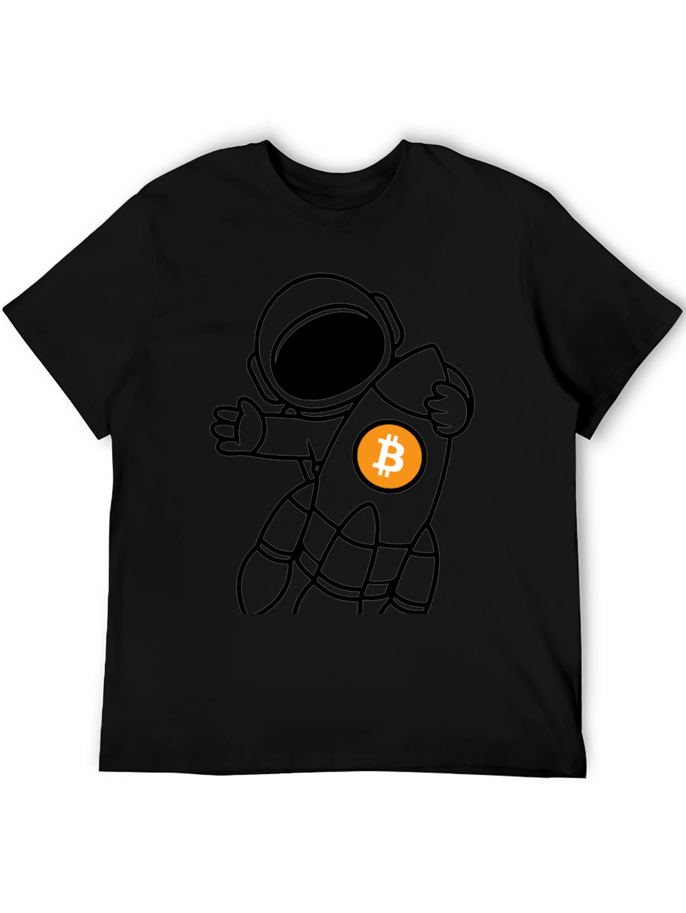 Bitcoin Astronaut T-Shirt - Crypto Rocket Tee