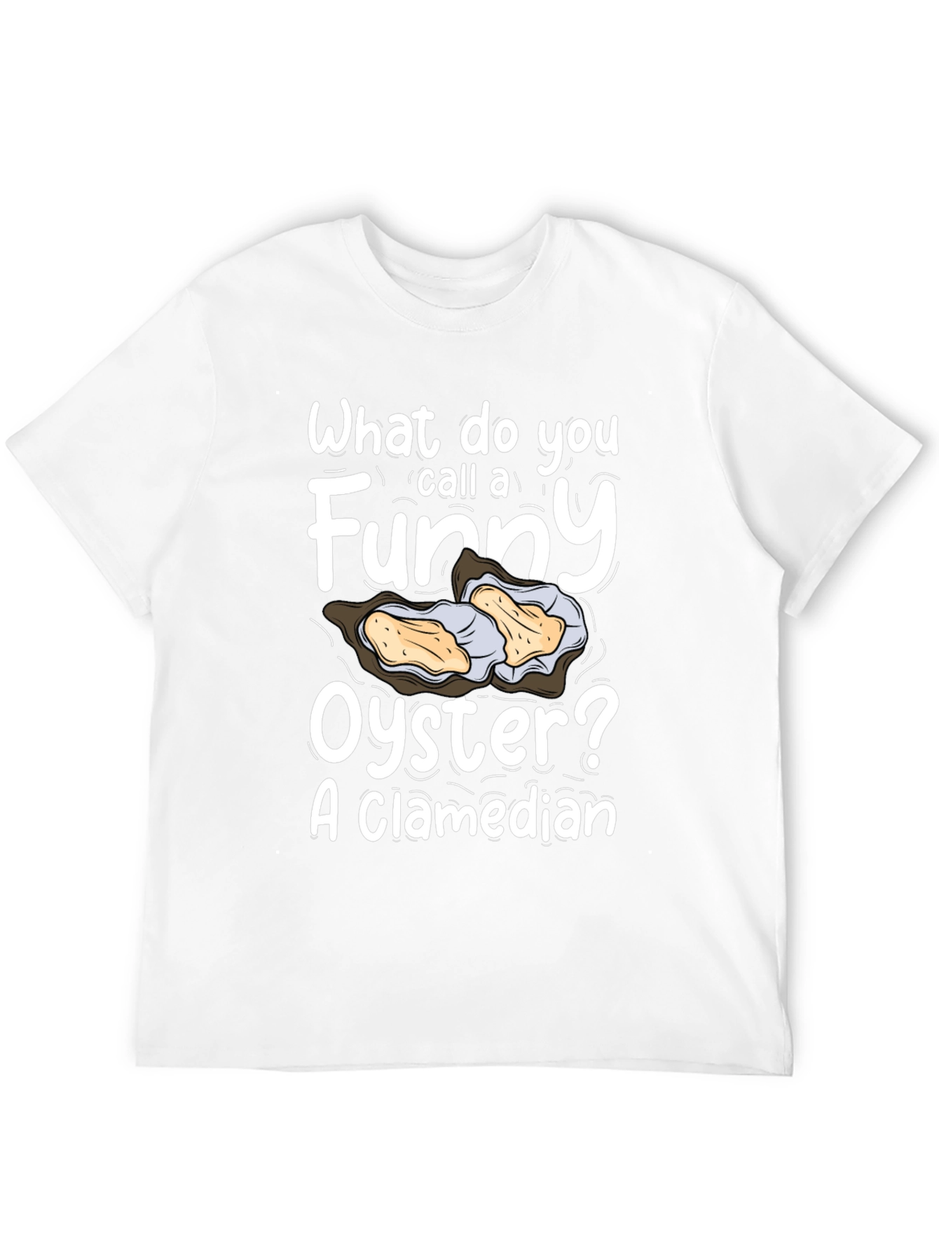 Funny Oyster Pun T-Shirt - A Clamedian