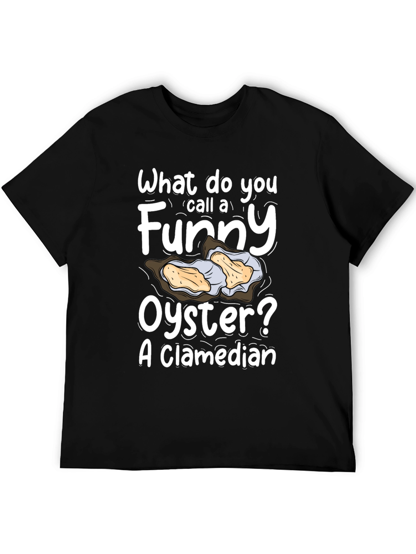 Funny Oyster Pun T-Shirt - A Clamedian