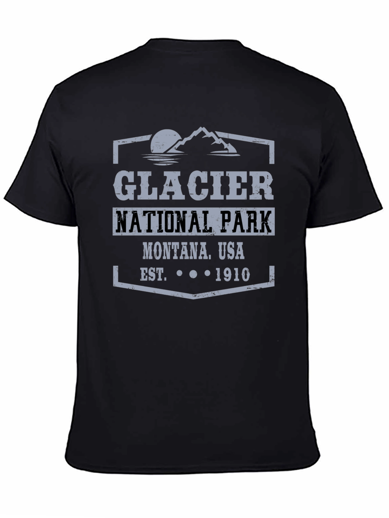 Glacier National Park Montana USA Black T-Shirt
