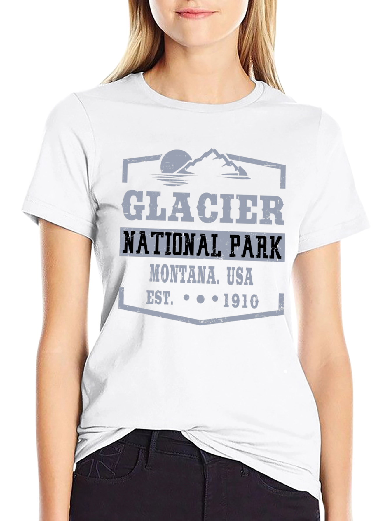 Glacier National Park Montana USA Black T-Shirt