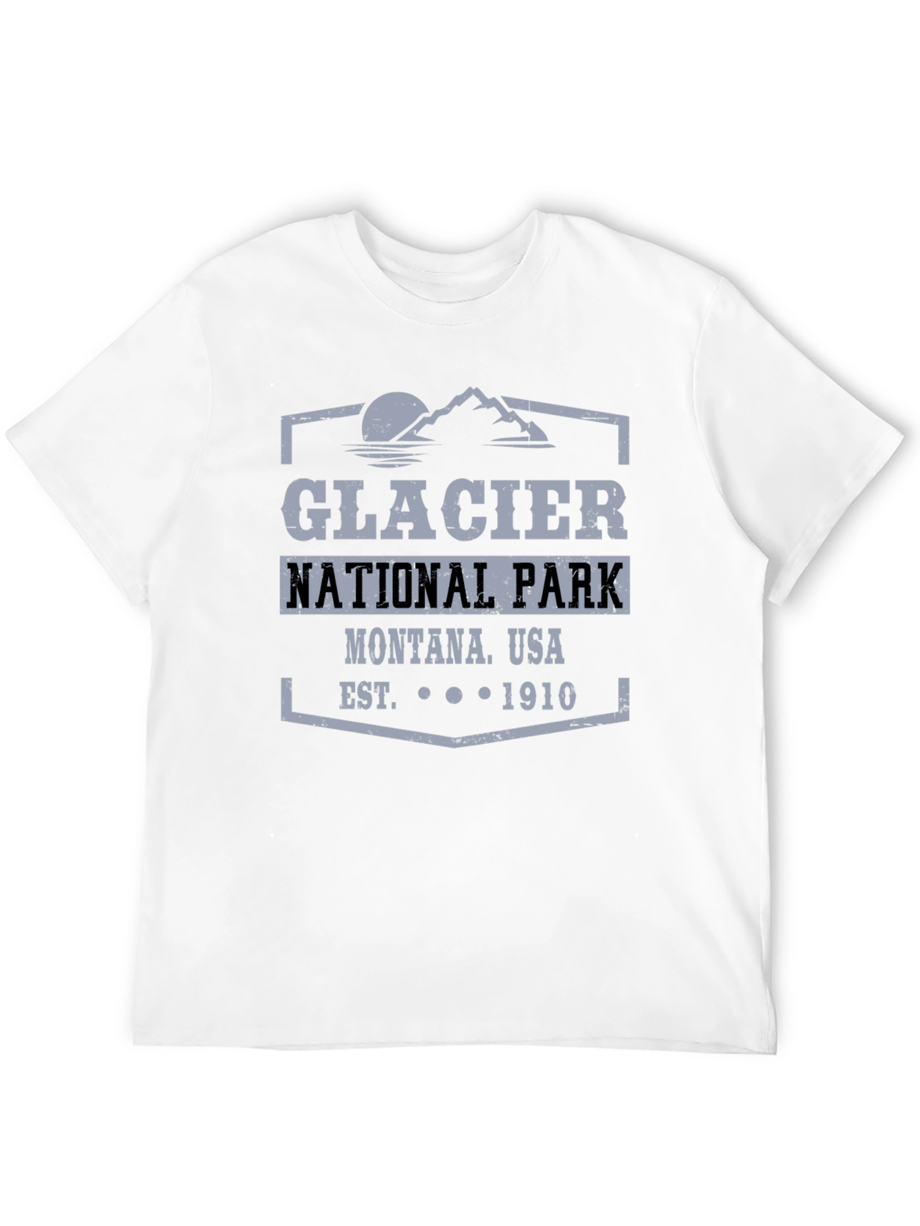 Glacier National Park Montana USA Black T-Shirt