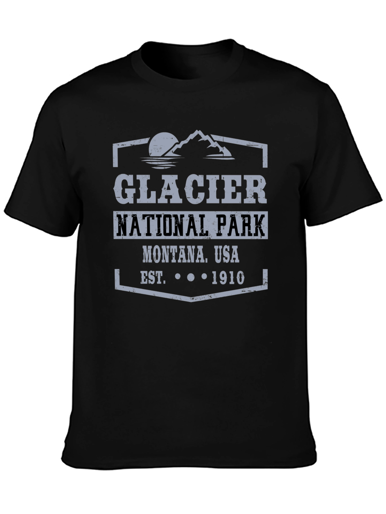 Glacier National Park Montana USA Black T-Shirt