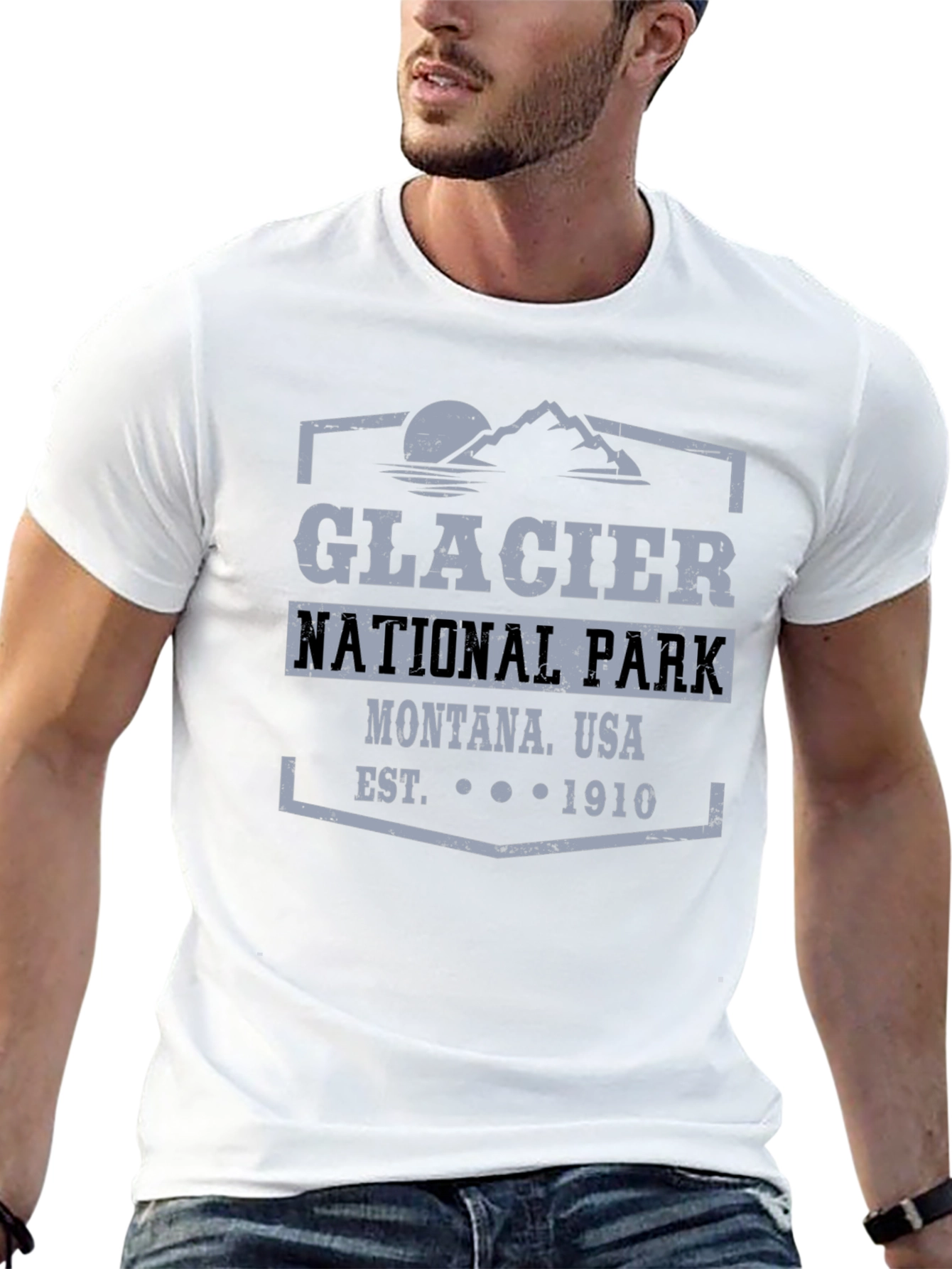 Glacier National Park Montana USA Black T-Shirt
