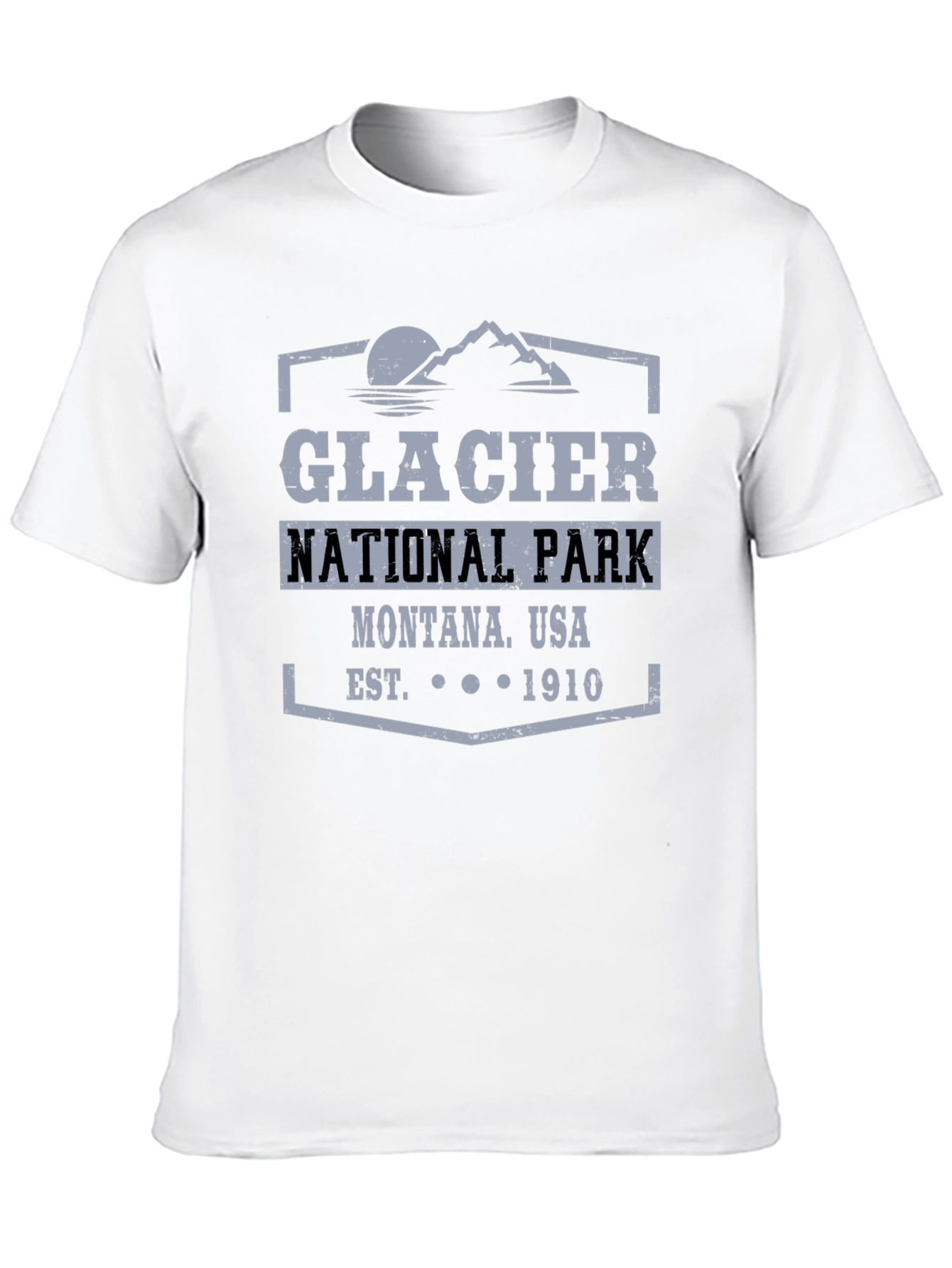 Glacier National Park Montana USA Black T-Shirt