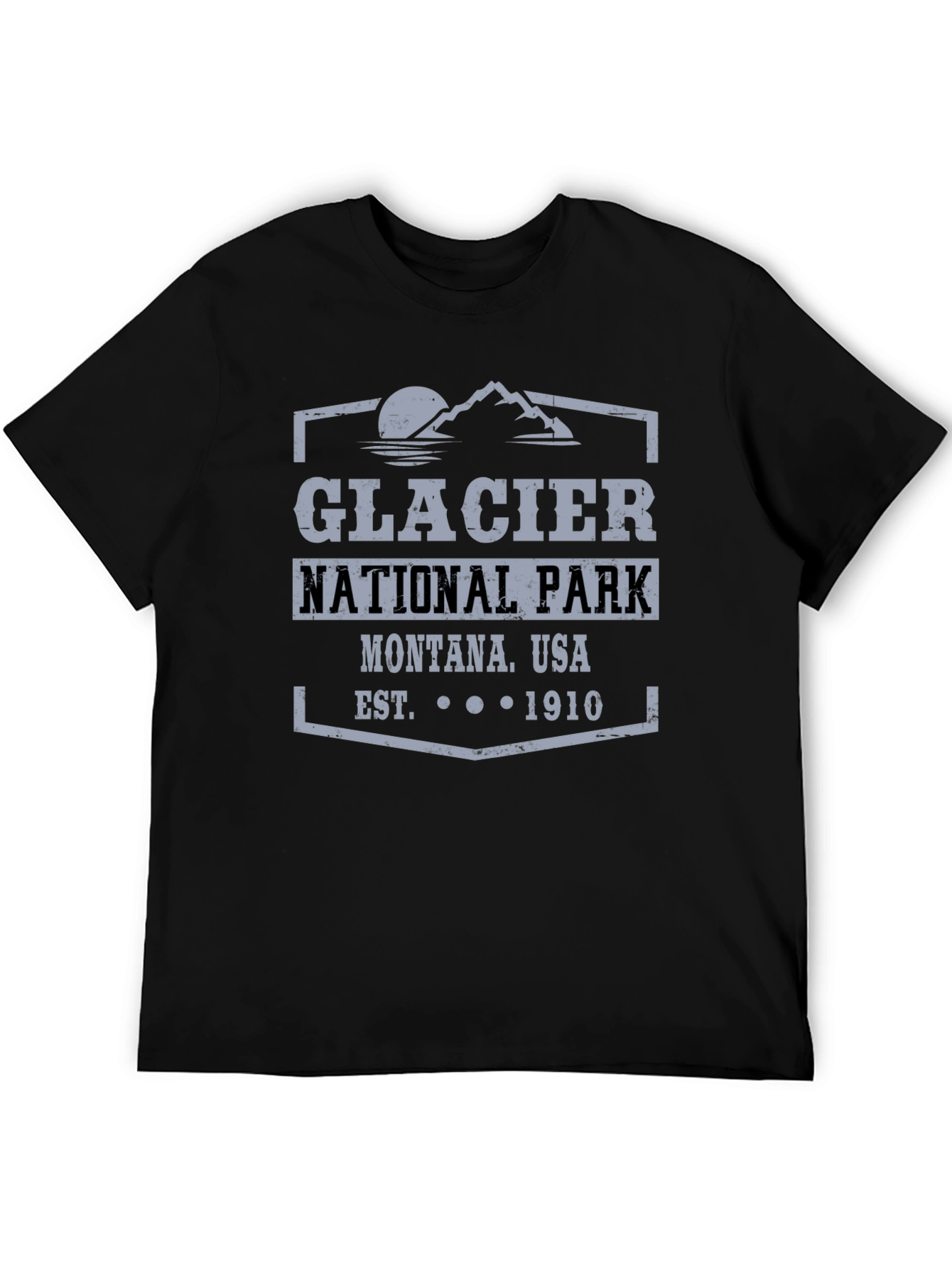 Glacier National Park Montana USA Black T-Shirt