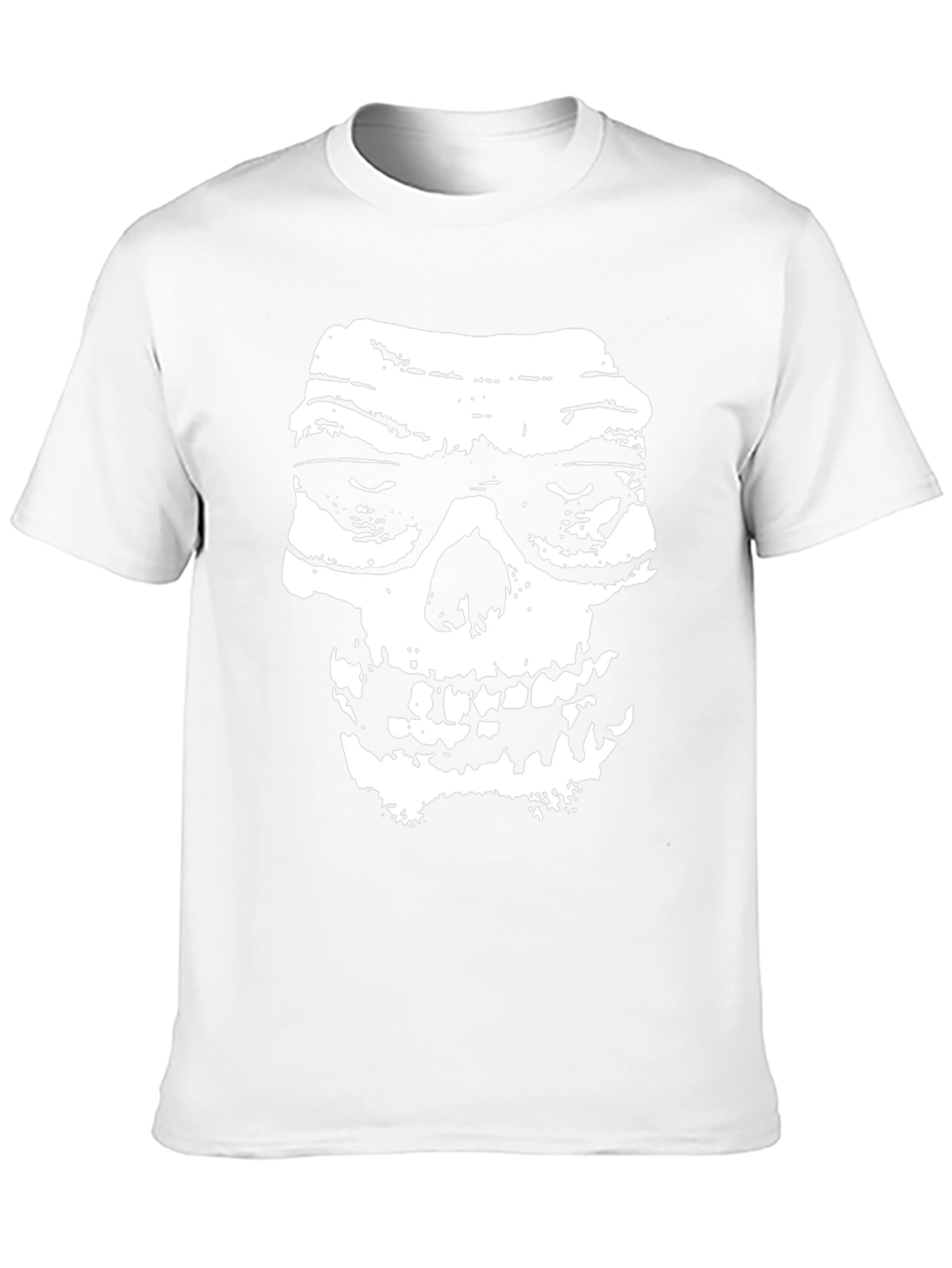 Grim Reaper Skull Graphic Print T-Shirt - Black