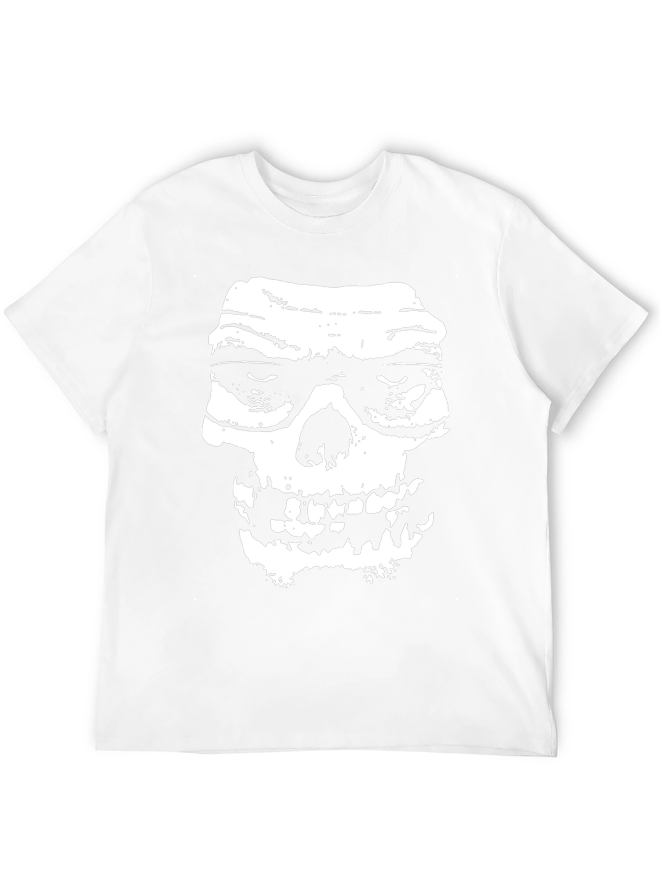 Grim Reaper Skull Graphic Print T-Shirt - Black