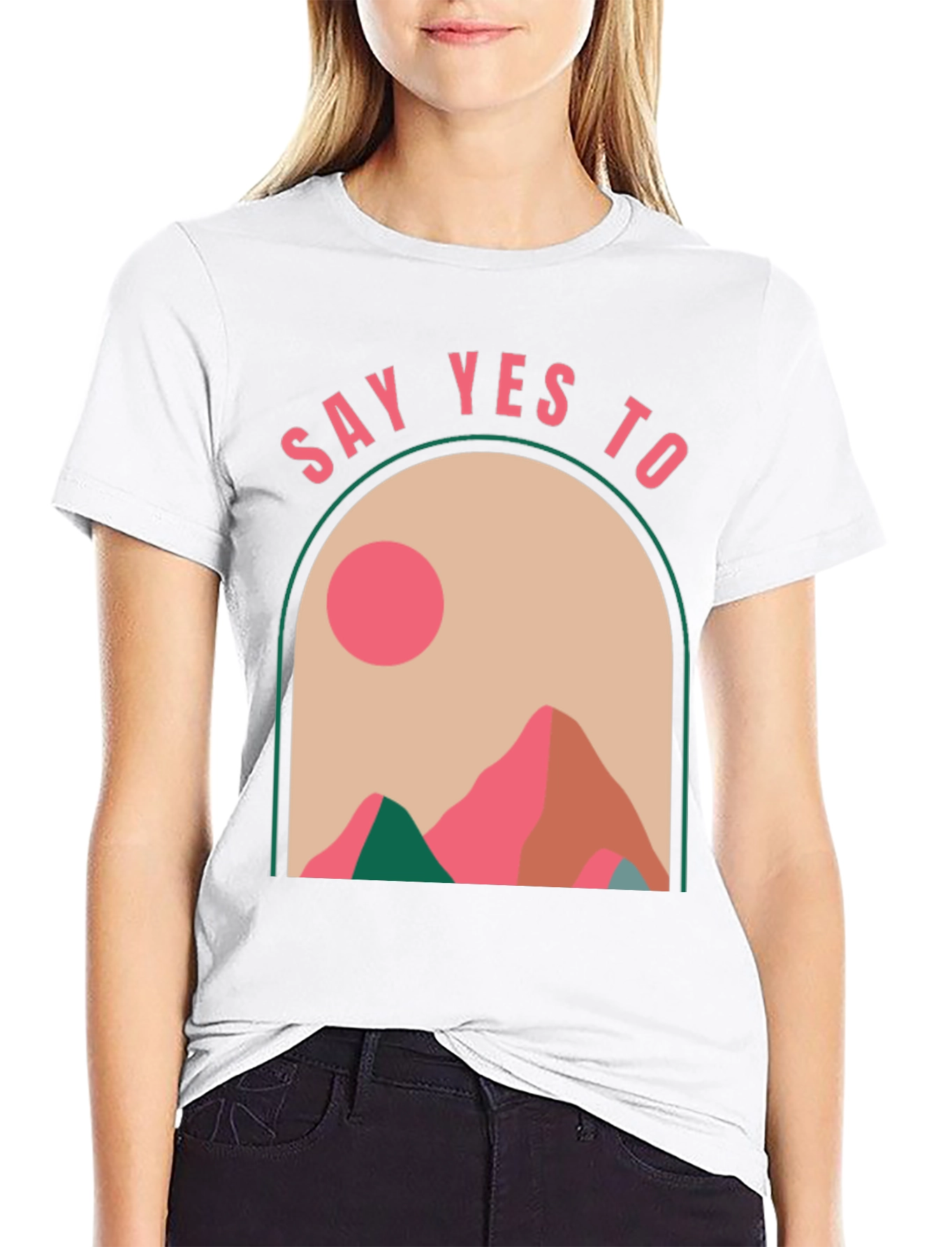 Say Yes to Adventure Black Graphic Tee