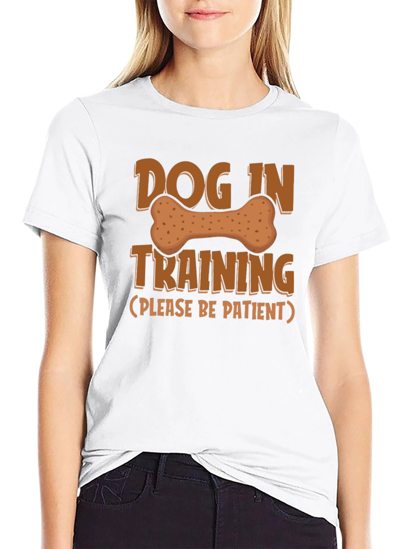 Dog In Training T-Shirt - Black Cotton Blend