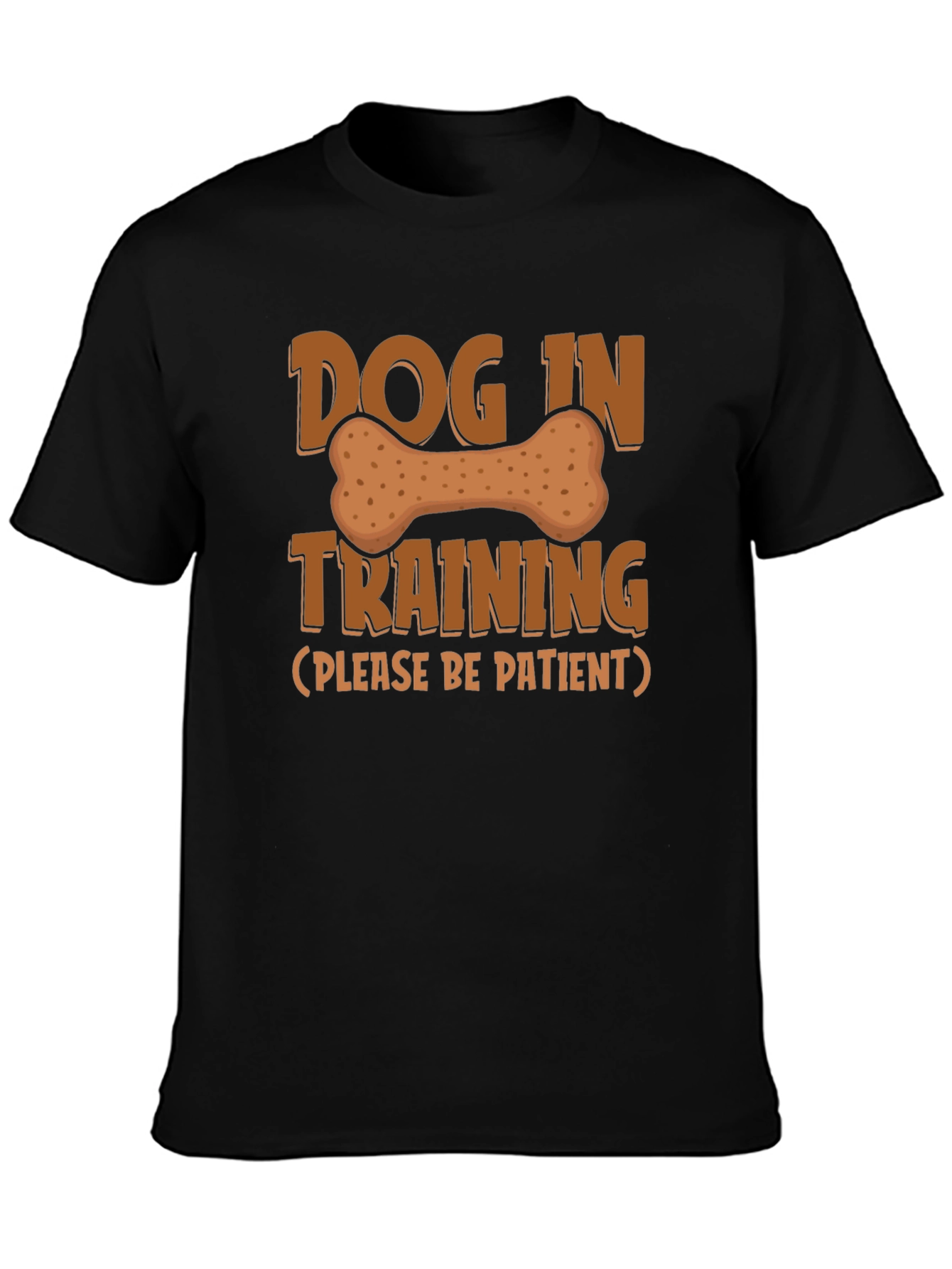 Dog In Training T-Shirt - Black Cotton Blend