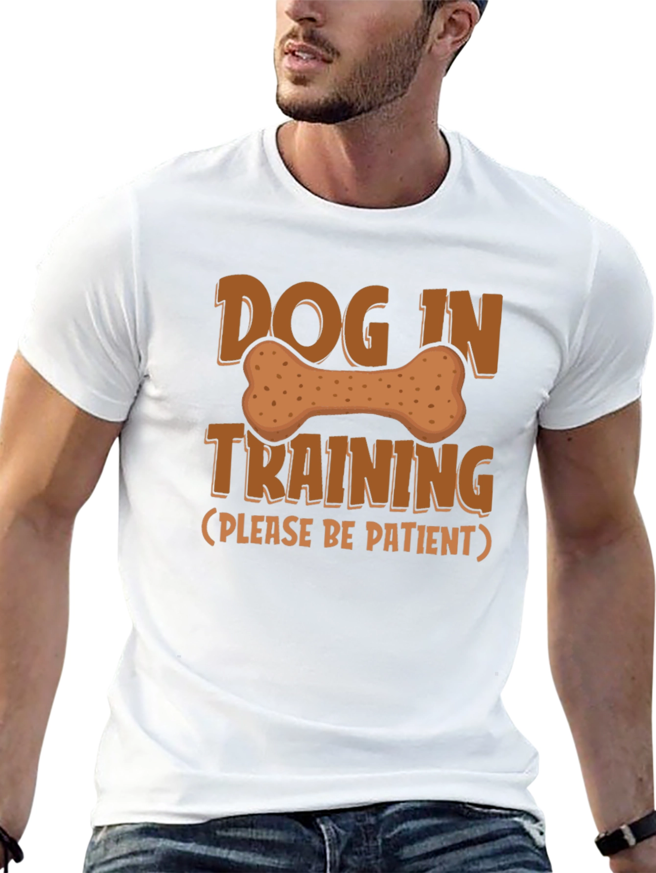 Dog In Training T-Shirt - Black Cotton Blend