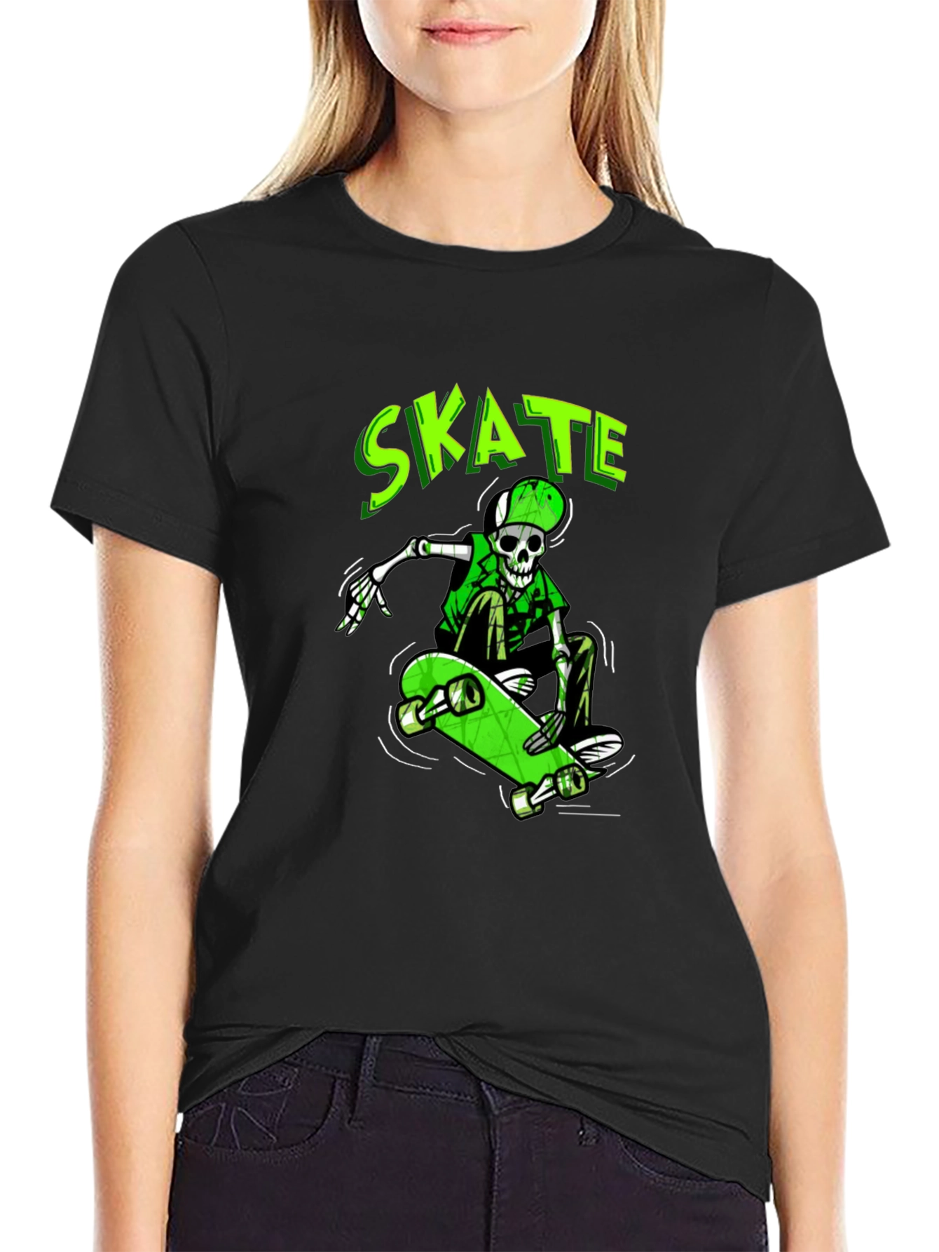 Skate Skeleton Graphic Tee - Cool & Unique Design