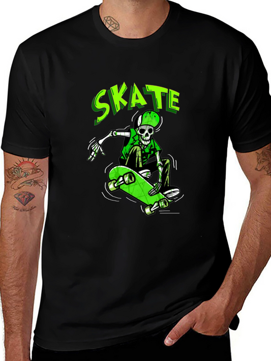 Skate Skeleton Graphic Tee - Cool & Unique Design