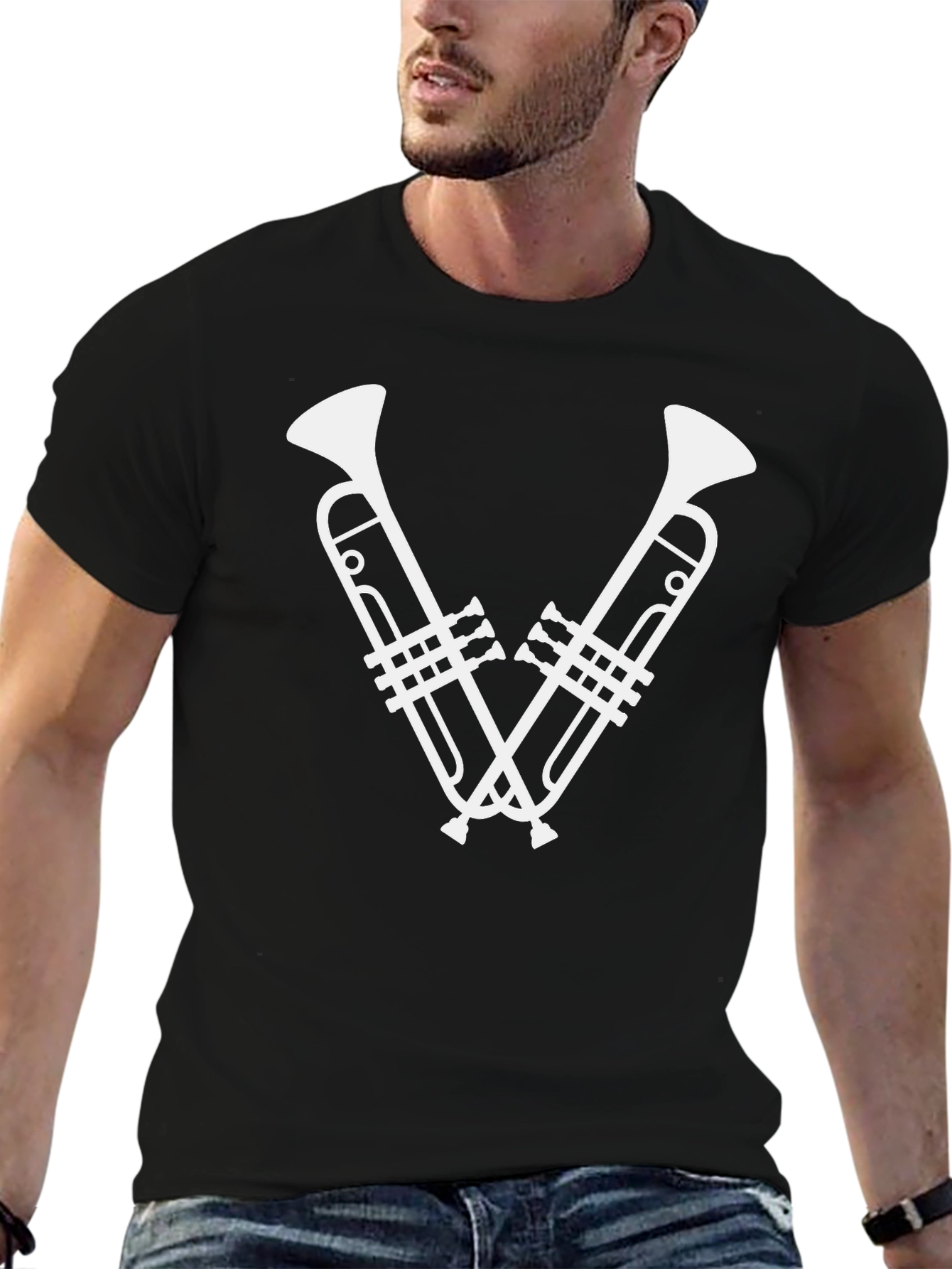 Trumpet V Graphic Tee - Music Lovers T-Shirt