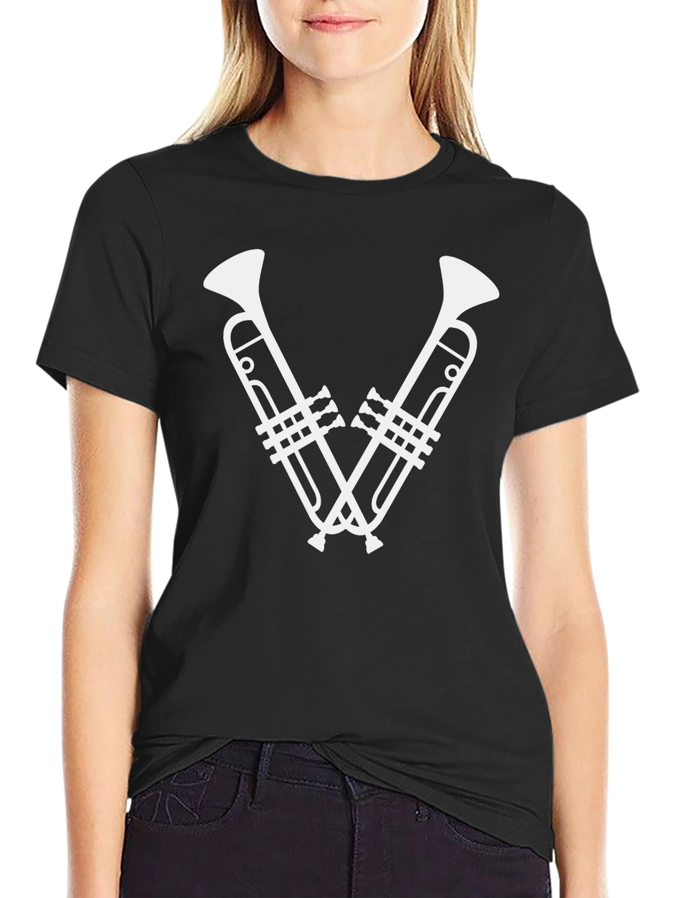 Trumpet V Graphic Tee - Music Lovers T-Shirt